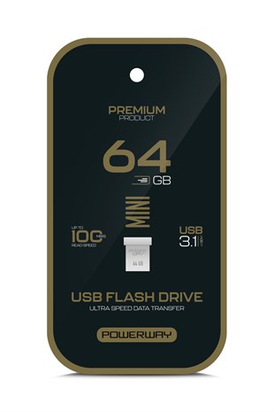 Premium 64 GB Mini USB 3.1 Metal Gövde Ultra Hızlı Flash Bellek Data Traveler