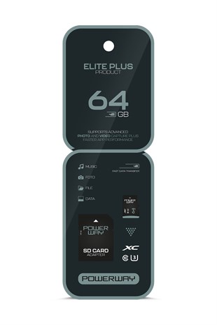 Profesyonel Elite 64 GB Hafıza Kartı Class 10 U3 XC SD Kart Yüksek 4K Kayıt Uyumlu