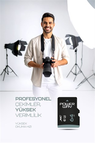 Profesyonel Elite 64 GB Hafıza Kartı Class 10 U3 XC SD Kart Yüksek 4K Kayıt Uyumlu
