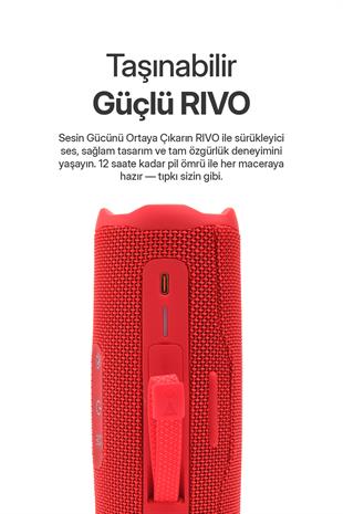 Rivo Siyah Taşınabilir Bluetooth Kablosuz Hoparlör 12 Saat Oynatma Çoklu Bağlantı