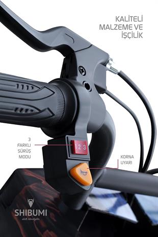 Shibumi Elektrikli Drift Scooter 350 Watt 3 Tekerlekli Kaykay Mavi Siyah