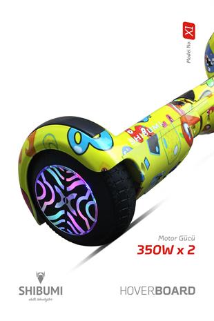 Shibumi Elektrikli Kaykay Hoverboard 350 Watt Sarı Garantili Lityum Pil