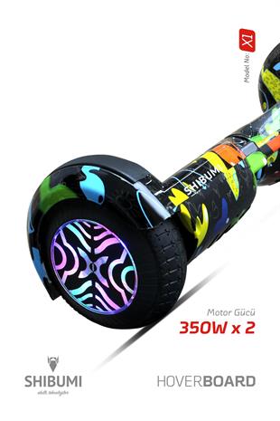 Shibumi Elektrikli Kaykay Hoverboard 350 Watt Siyah Garantili Lityum Pil