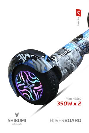 Shibumi Elektrikli Kaykay Hoverboard 350 Watt Mavi Garantili Lityum Pil