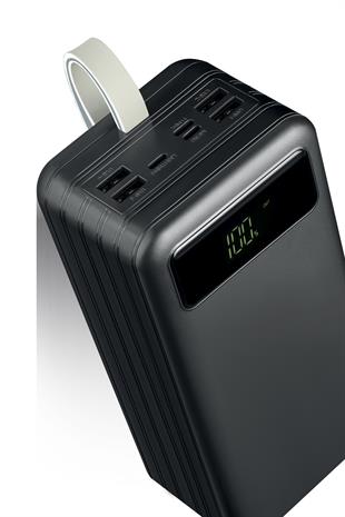 Powerway TX60 Siyah 60.000 mAh Çoklu Çıkış Dijital Göstergeli Ekstra Kablolu Powerbank