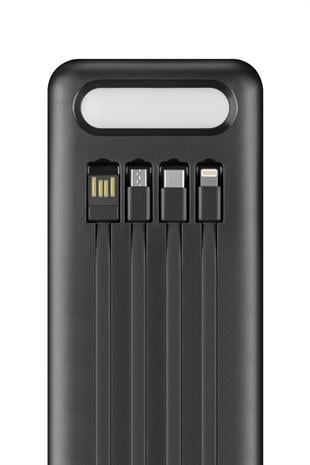 Powerway TX60 Siyah 60.000 mAh Çoklu Çıkış Dijital Göstergeli Ekstra Kablolu Powerbank