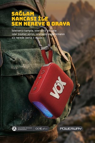 Vox Usb Hafıza Kartı Aux Led Işıklı Bluetooth Hoparlör Hi-Fi Ses Bombası