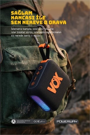Vox Usb Hafıza Kartı Aux Led Işıklı Bluetooth Hoparlör Hi-Fi Ses Bombası