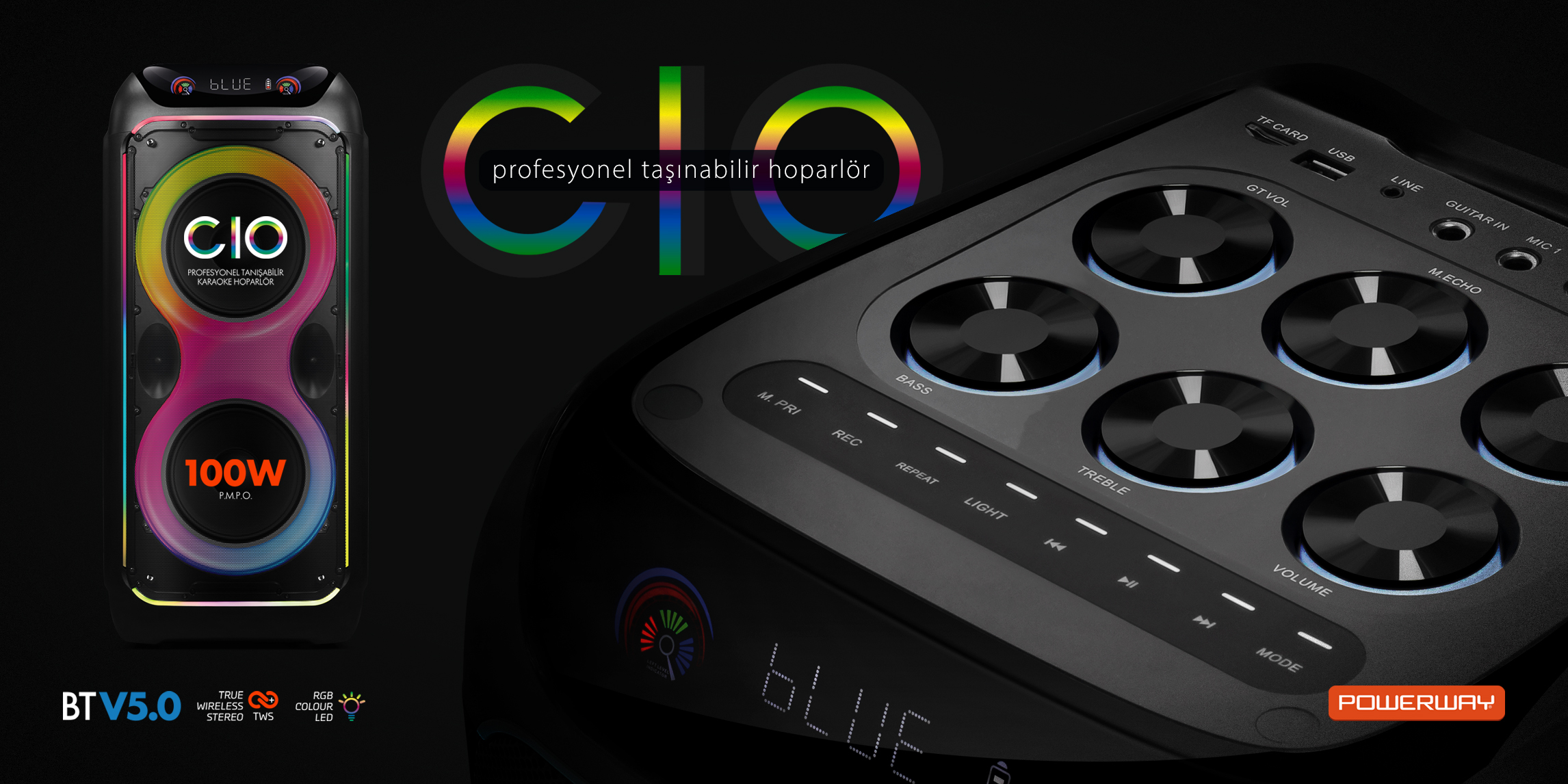 CIO PROFESYONEL TAŞINABİLİR HOPARLÖR