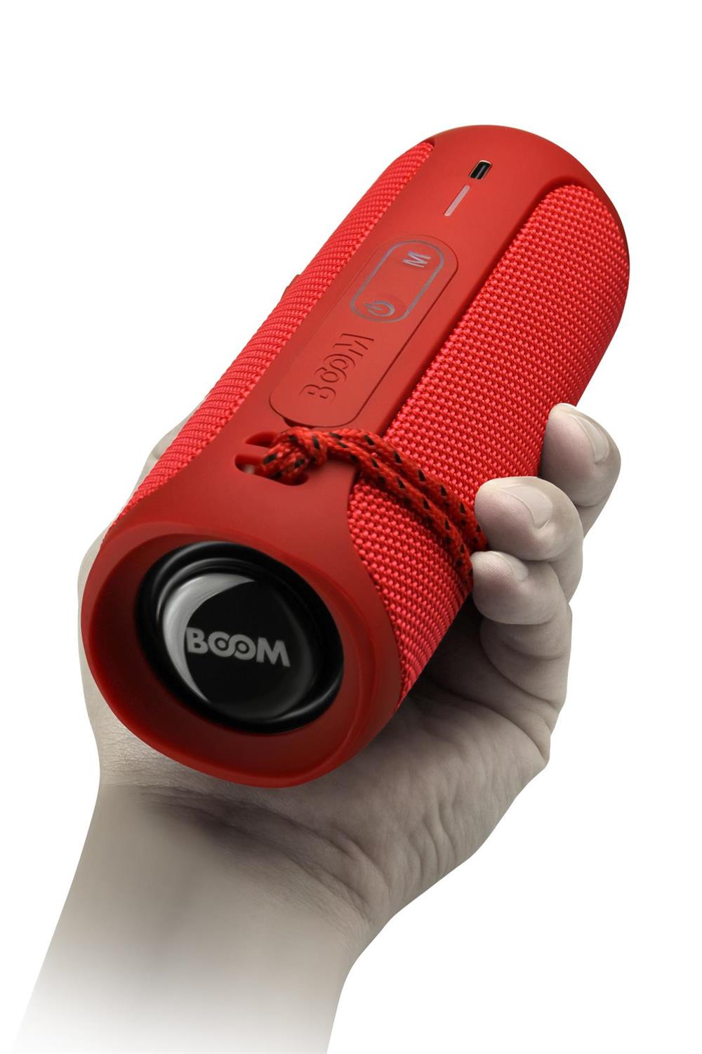 Boom Kırmızı Taşınabilir Ses Bombası Kablosuz Bluetooth Hoparlör Speaker  Yüksek Ses Çoklu Bağlantı