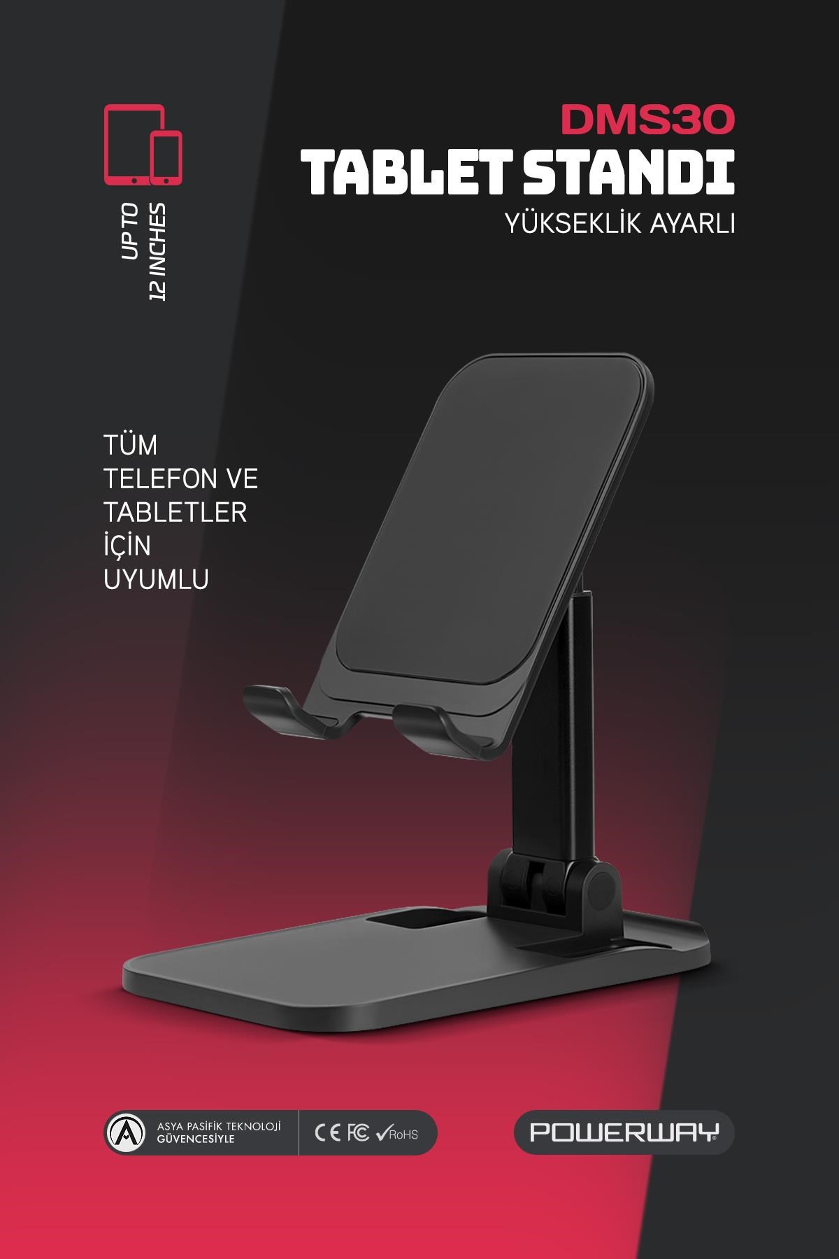 DMS30 Evde ve Ofiste Kullanılabilir Tablet ve Telefon Tutucu
