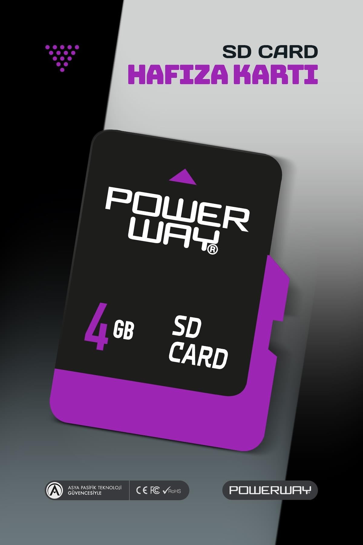 Powerway 4 GB Micro SD Hafıza Kartı Class 10 Adaptör Dahil