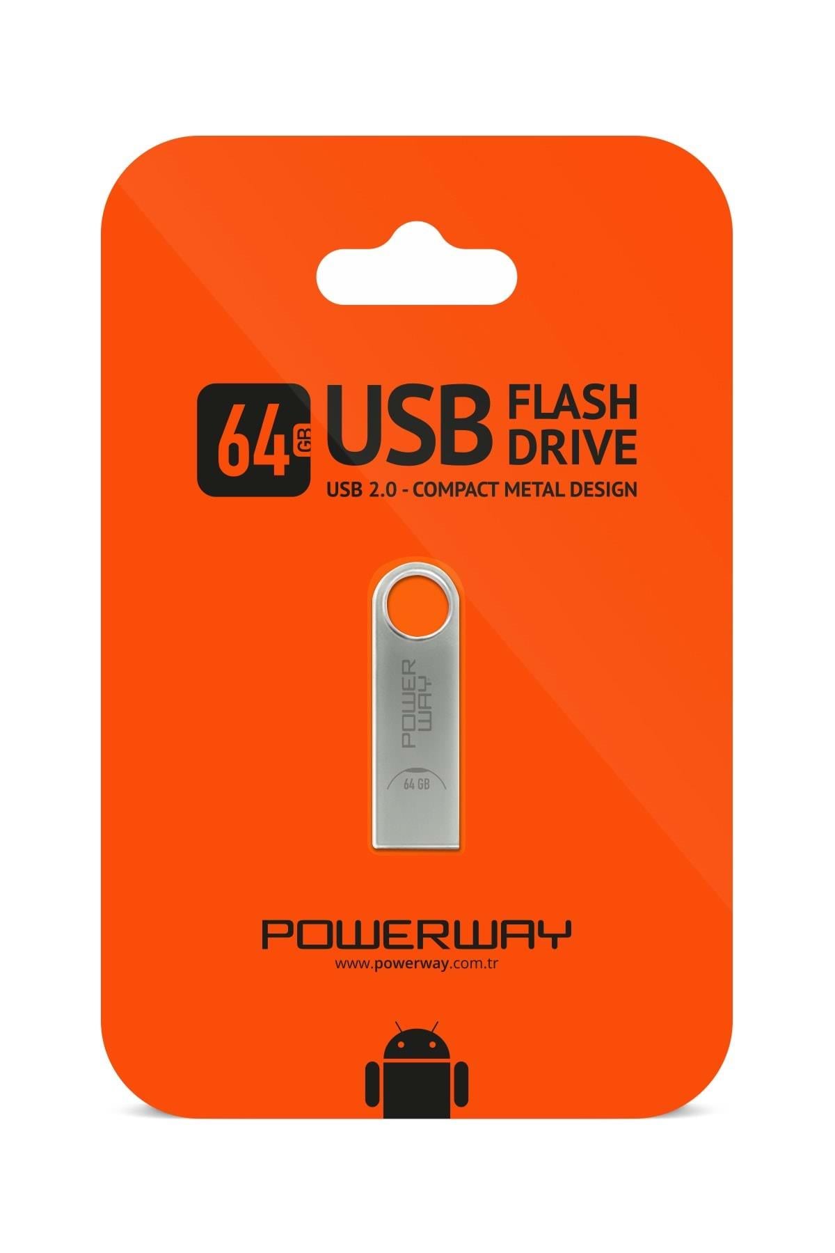 Powerway 64 GB Metal Usb Flash Bellek