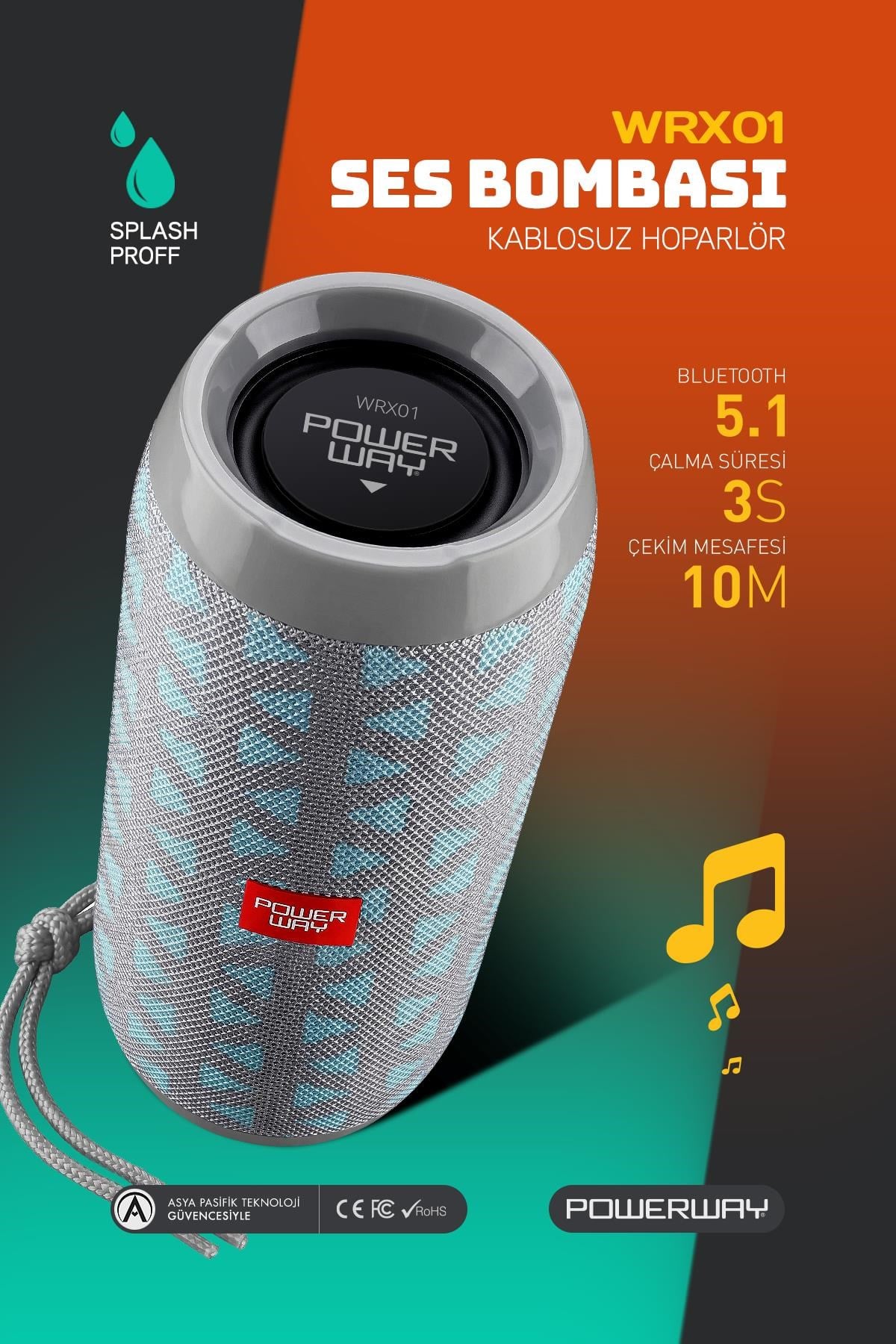 Powerway WRX01 Gümüş SD Kart Aux Usb Girişli Kablosuz FM Radyo Bluetooh Hoparlör