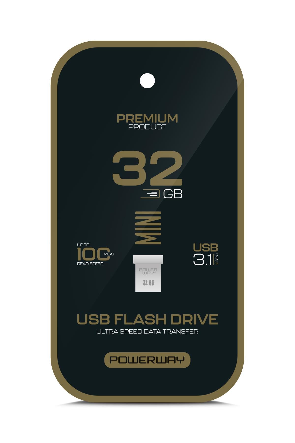 Premium 32 GB Mini USB 3.1 Metal Gövde Ultra Hızlı Flash Bellek Data Traveler