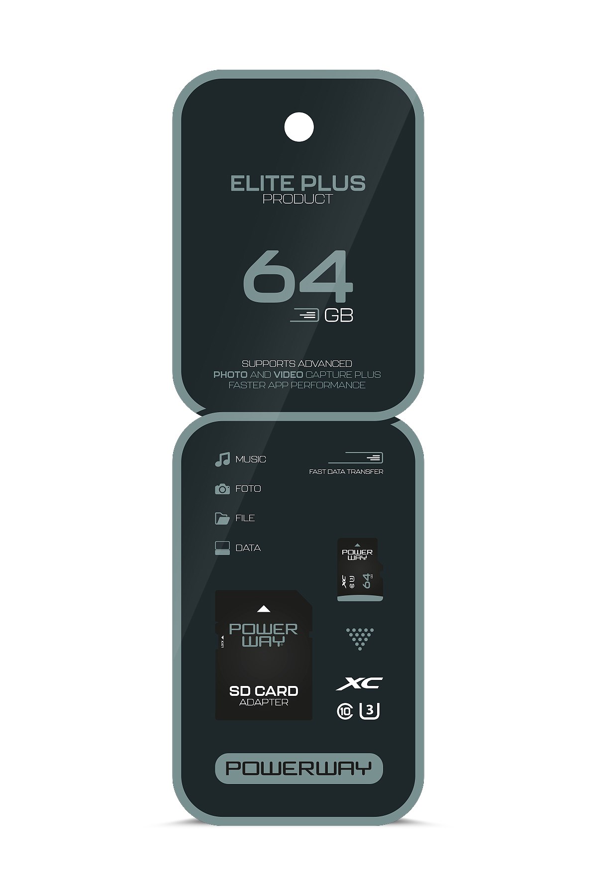 Profesyonel Elite 64 GB Hafıza Kartı Class 10 U3 XC SD Kart Yüksek 4K Kayıt Uyumlu