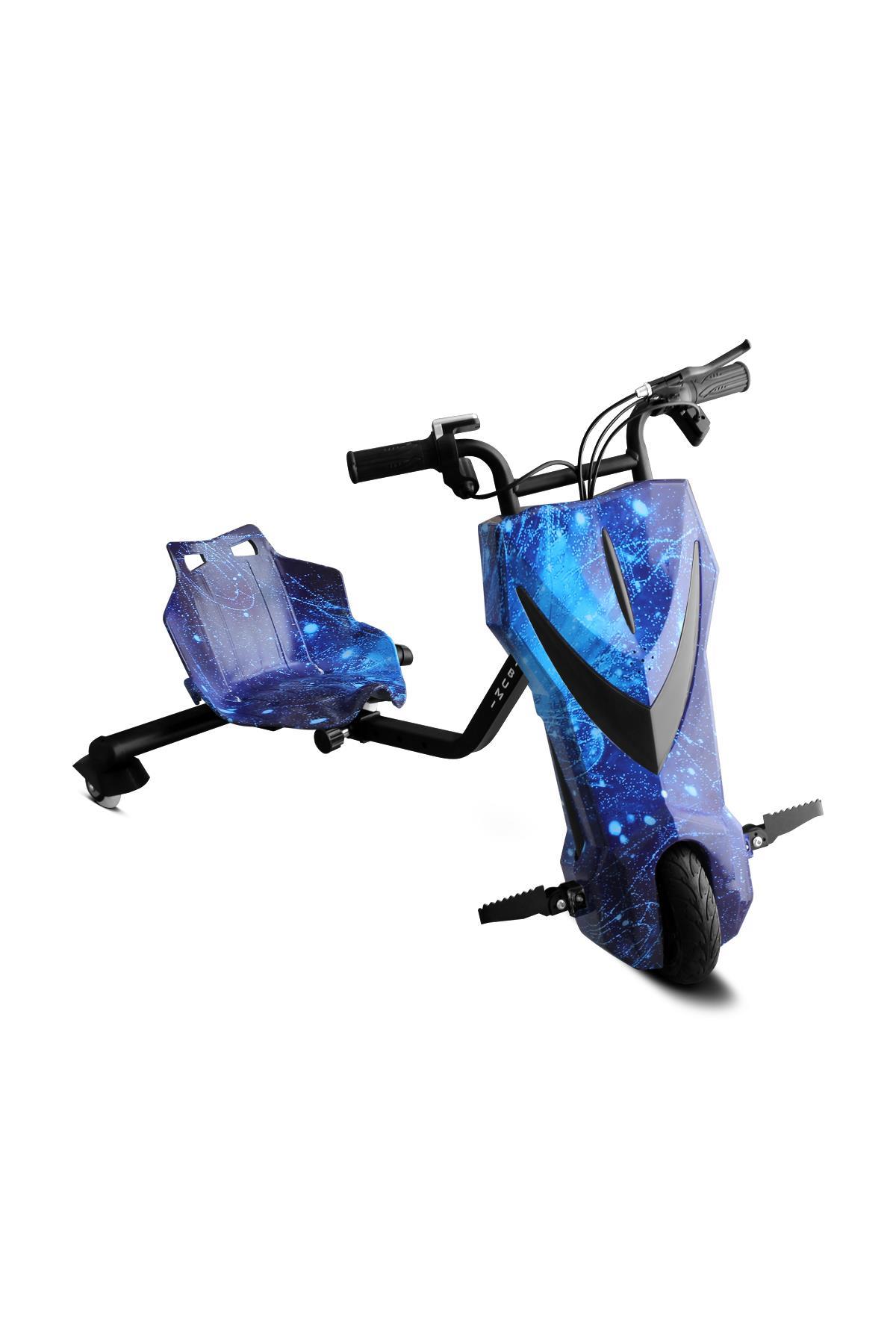Shibumi Elektrikli Drift Scooter 350 Watt 3 Tekerlekli Kaykay Mavi Siyah