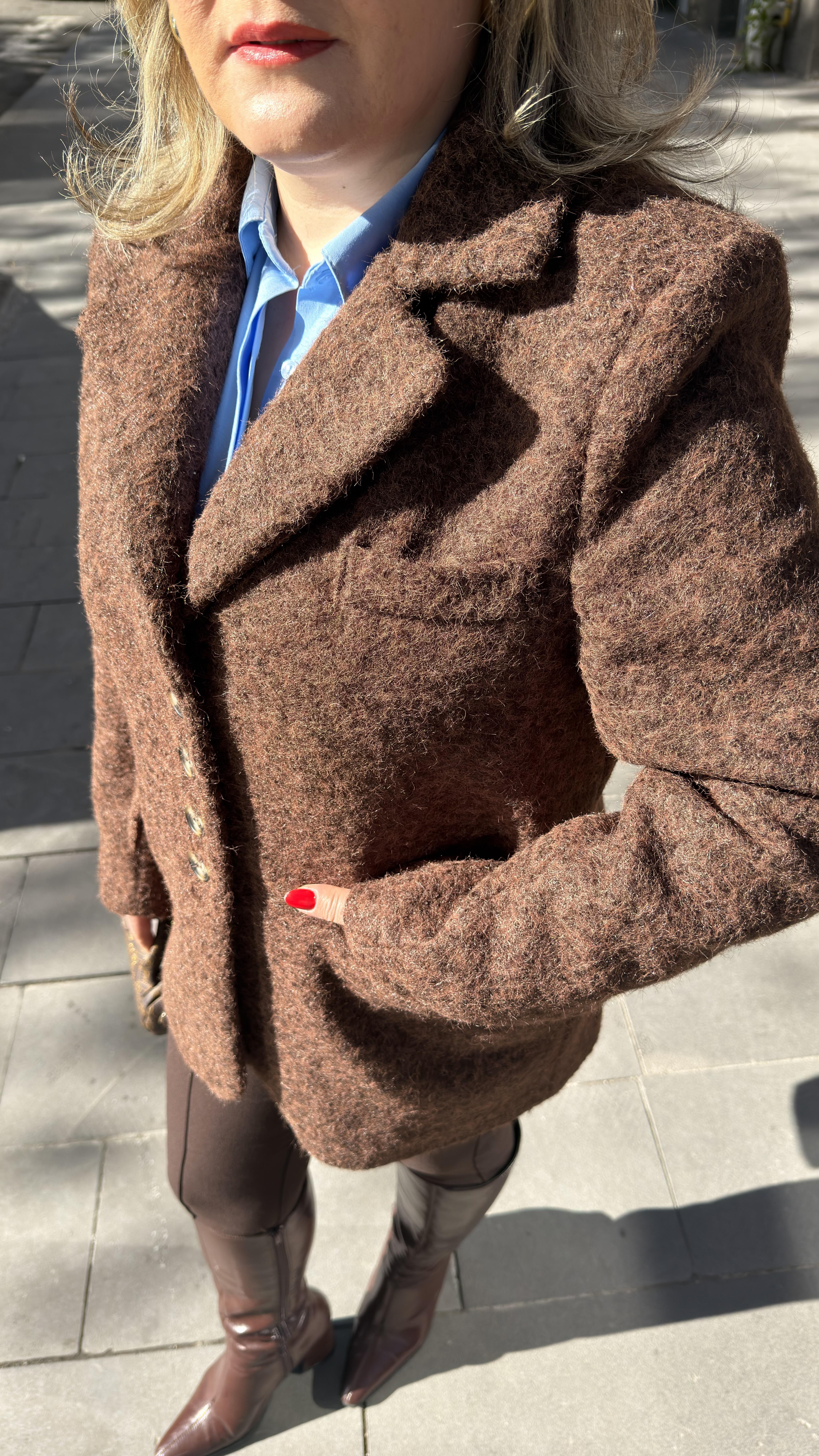 BUKLET BLAZER CEKET KAHVE