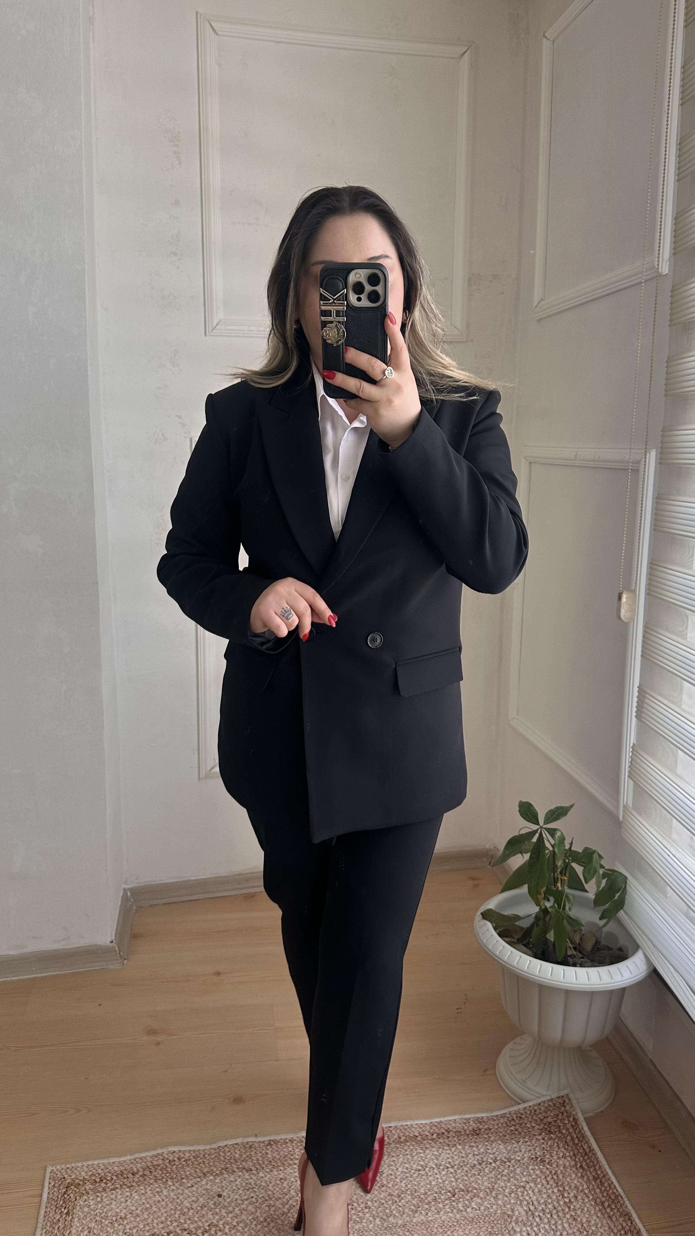 CARROT PANTOLONLU BLAZER CEKET TAKIM SİYAH