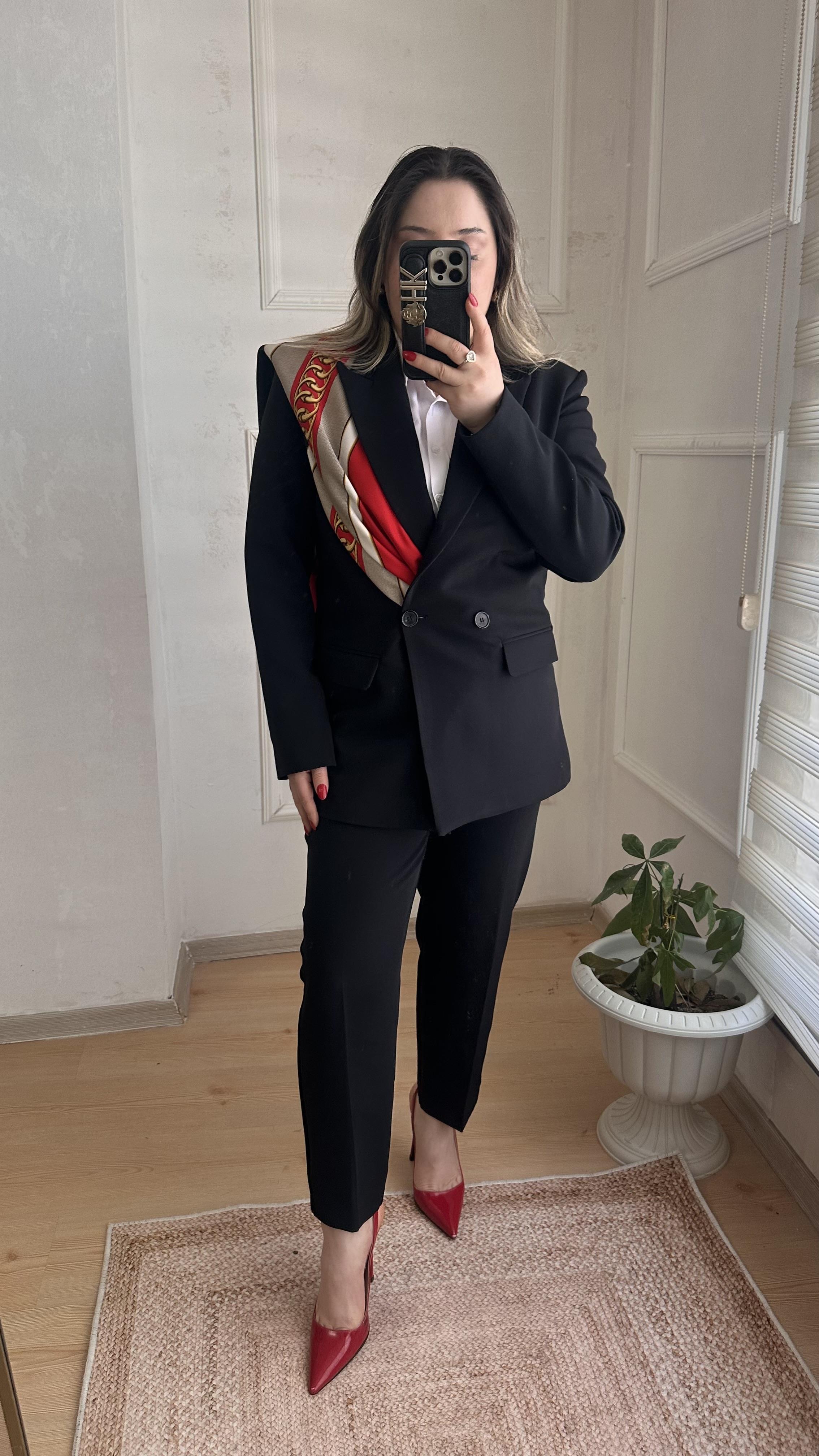 CARROT PANTOLONLU BLAZER CEKET TAKIM SİYAH