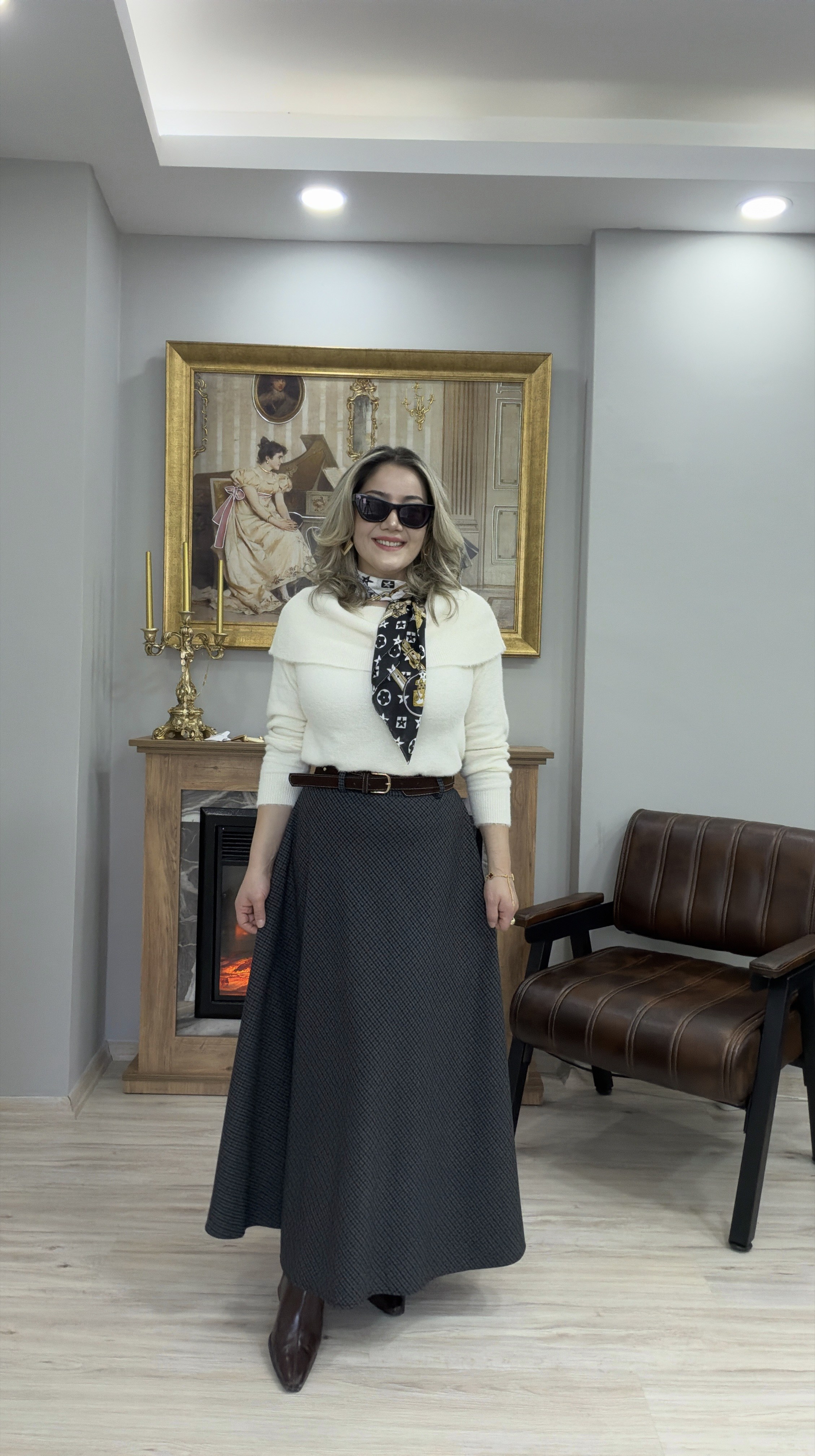 EKOSE KEMERLİ ETEK ANTRASİT
