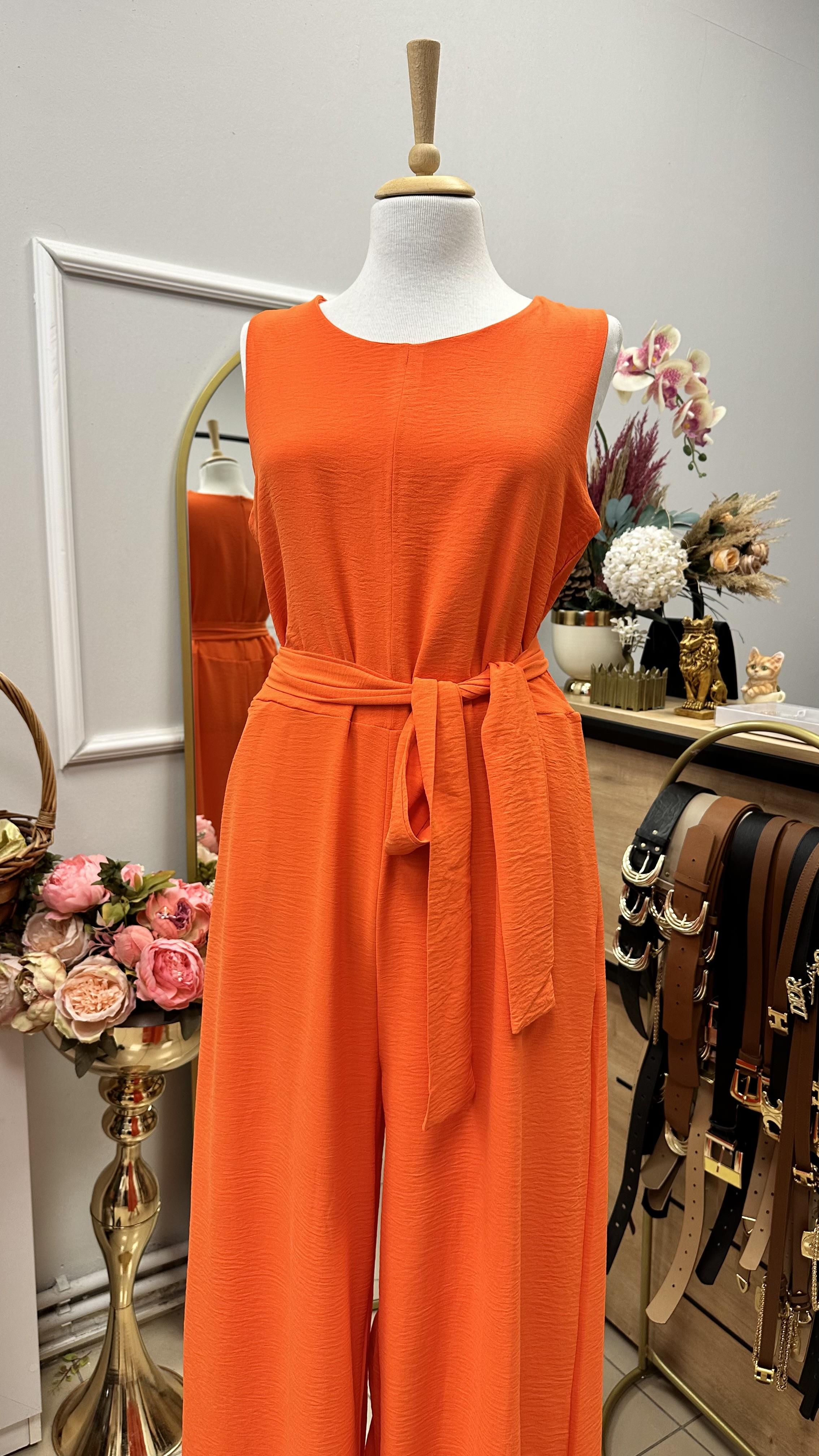 FRAPAN BELDEN KUŞAKLI TULUM  ORANGE