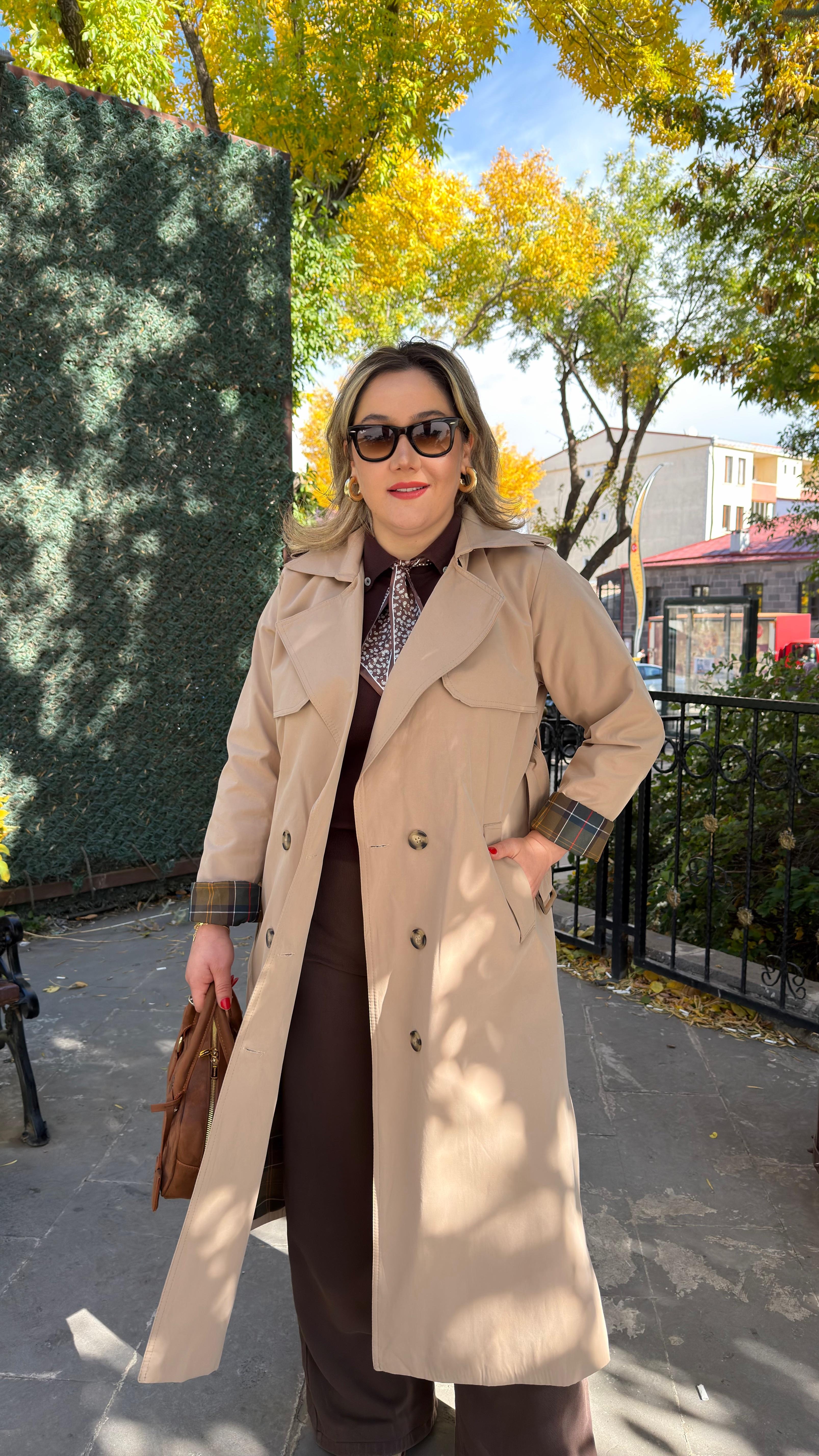 KLASİK MODEL TRENÇKOT CAMEL