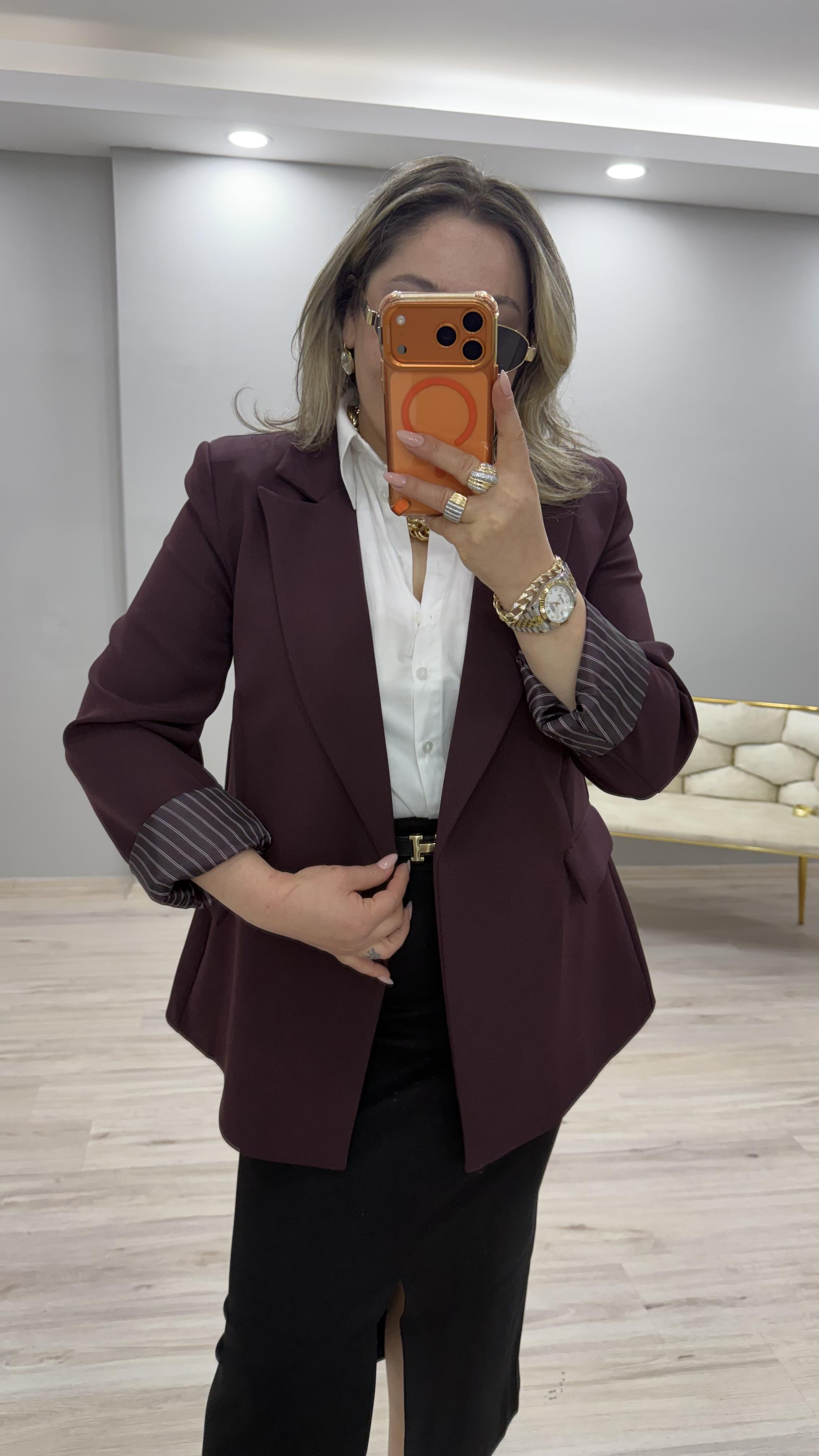 KOL KATLAMALI BLAZER CEKET MÜRDÜM