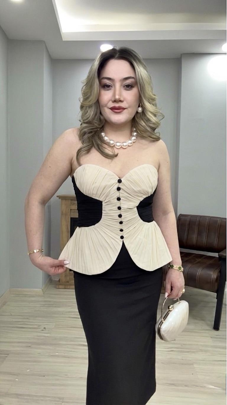 PİLİSELİ BÜSTİYER EKRU