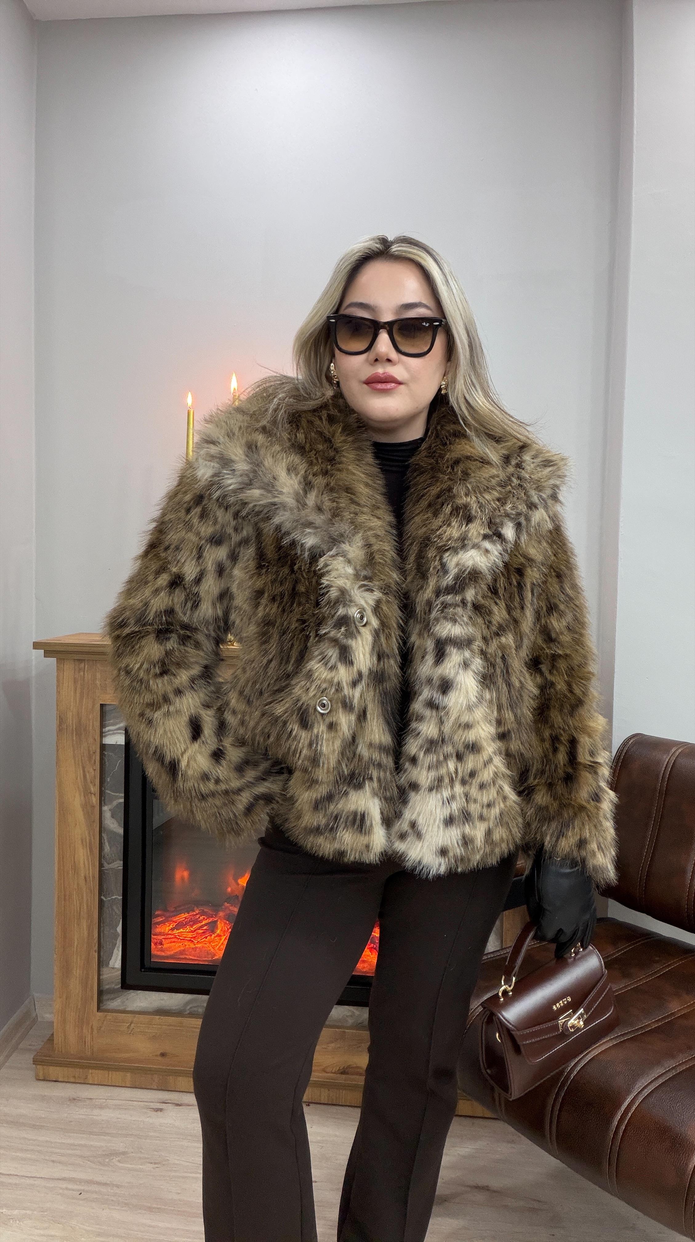 SUNİ KÜRK MONT LEOPAR 
