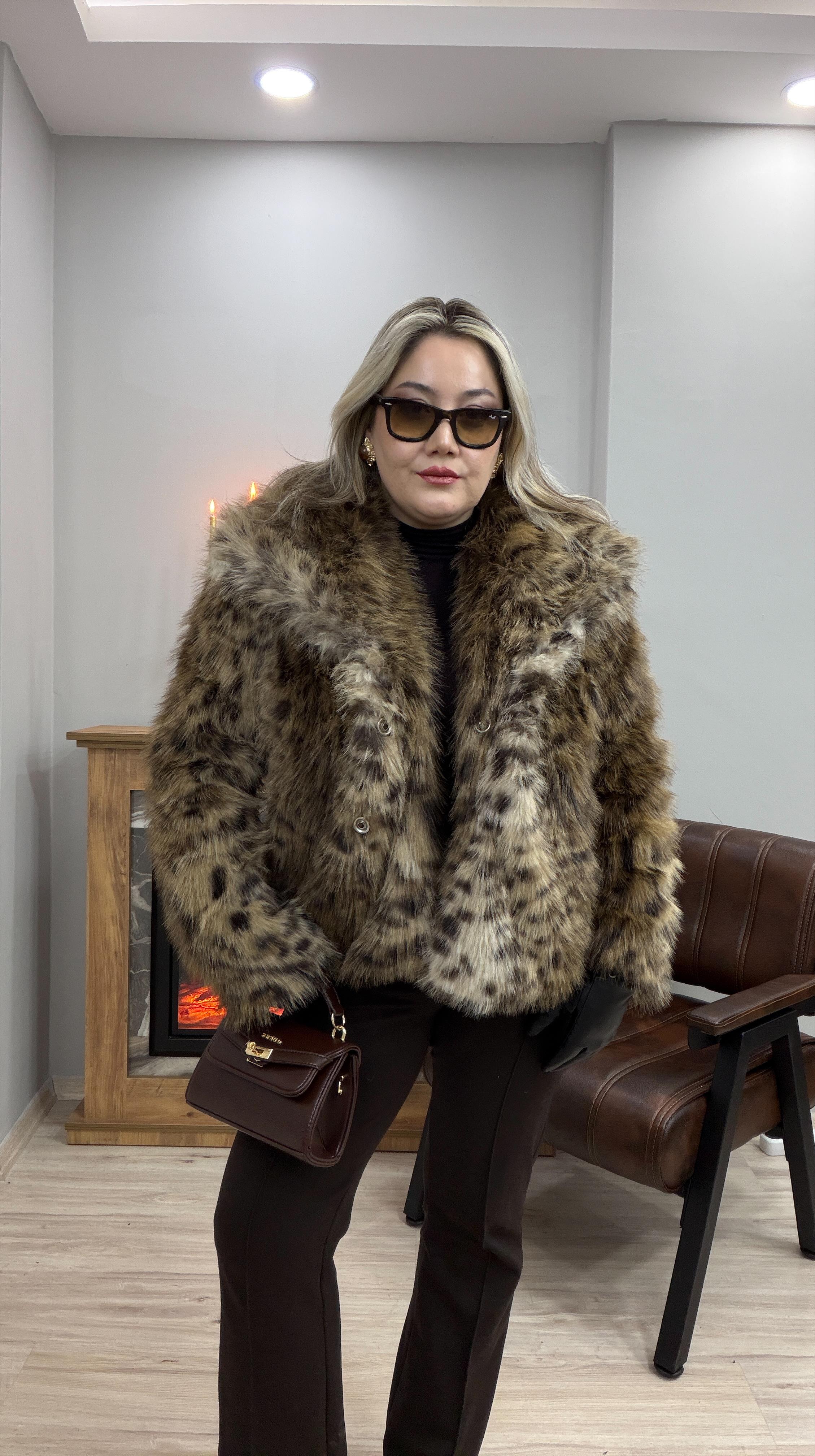 SUNİ KÜRK MONT LEOPAR 