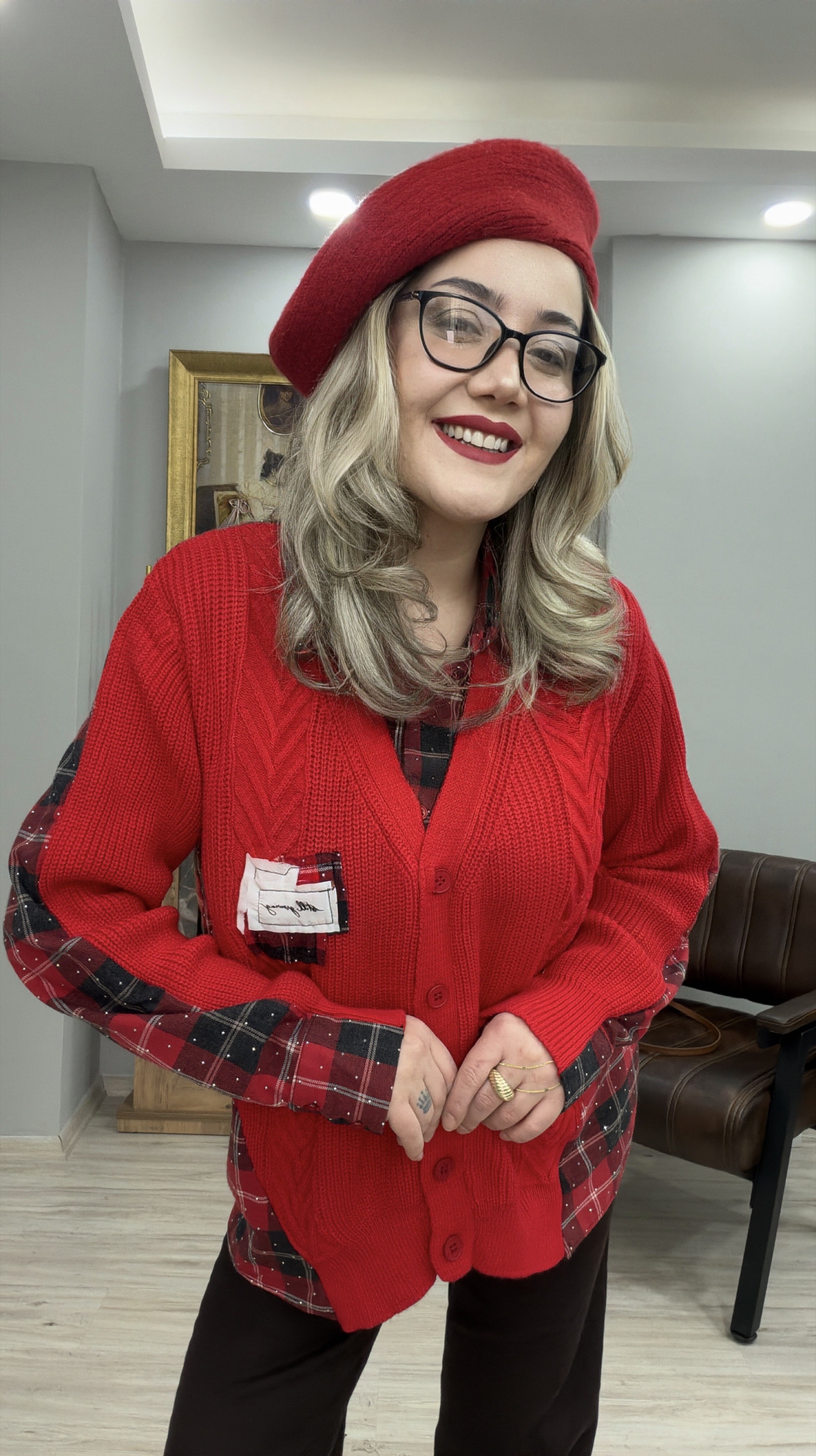 TRİKOLU EKOSE GÖMLEK KIRMIZI