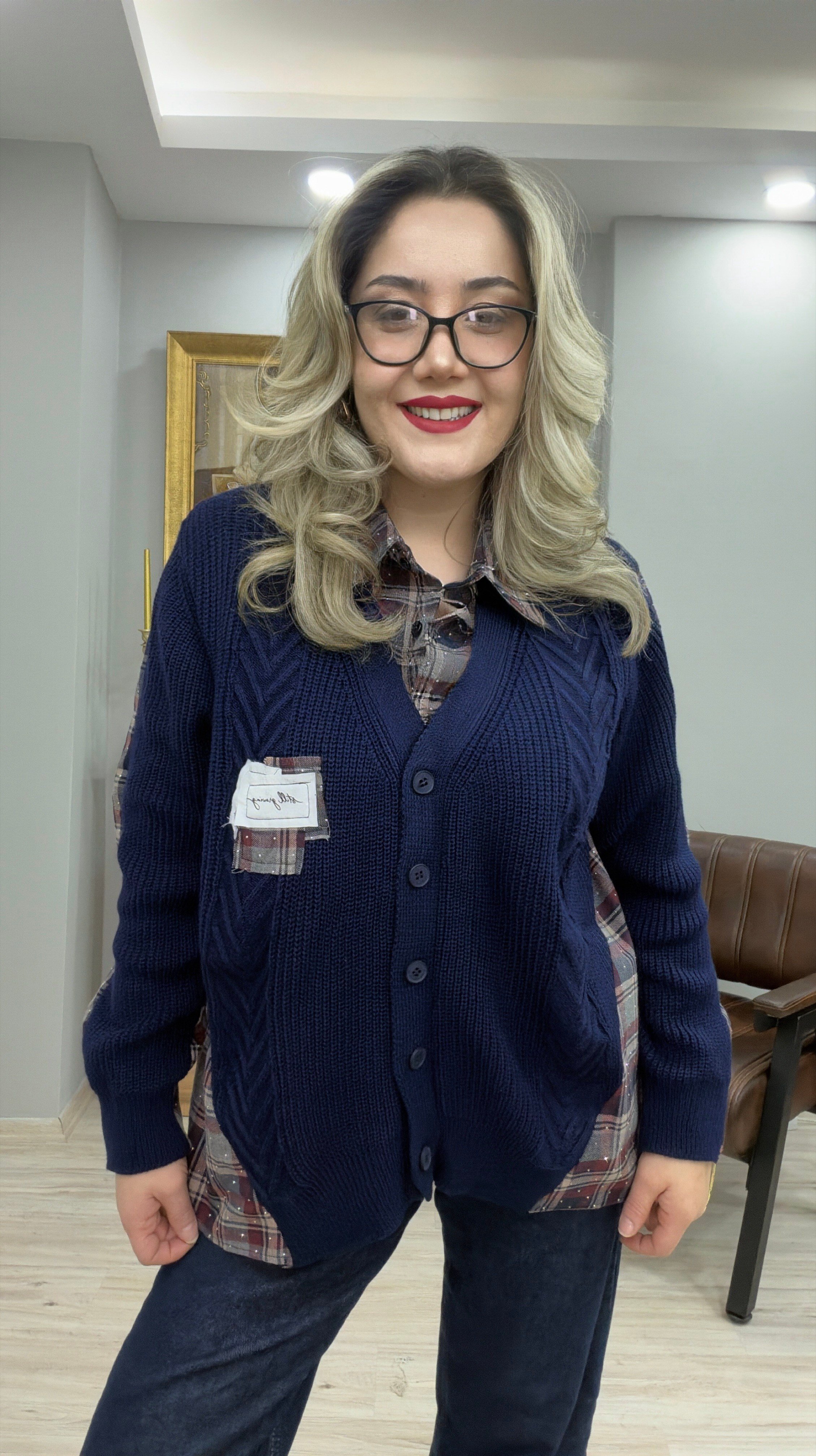 TRİKOLU EKOSE GÖMLEK LACİVERT