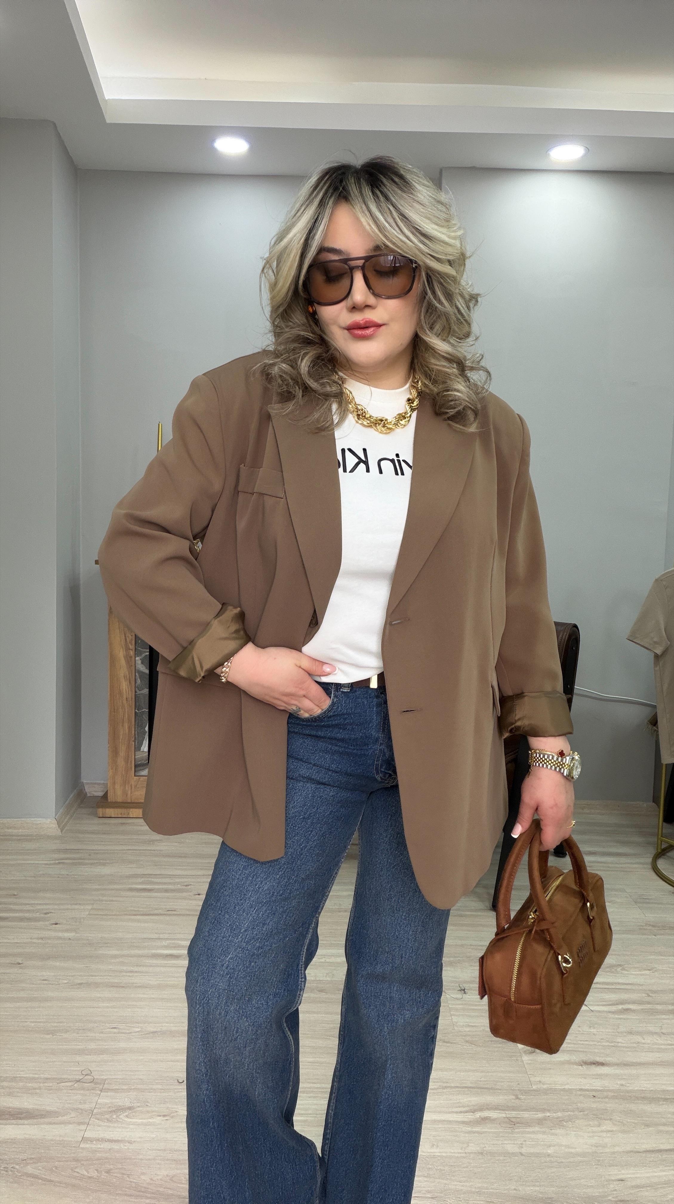 VATKALI OVERSİZE BLAZER CEKET HAKİ