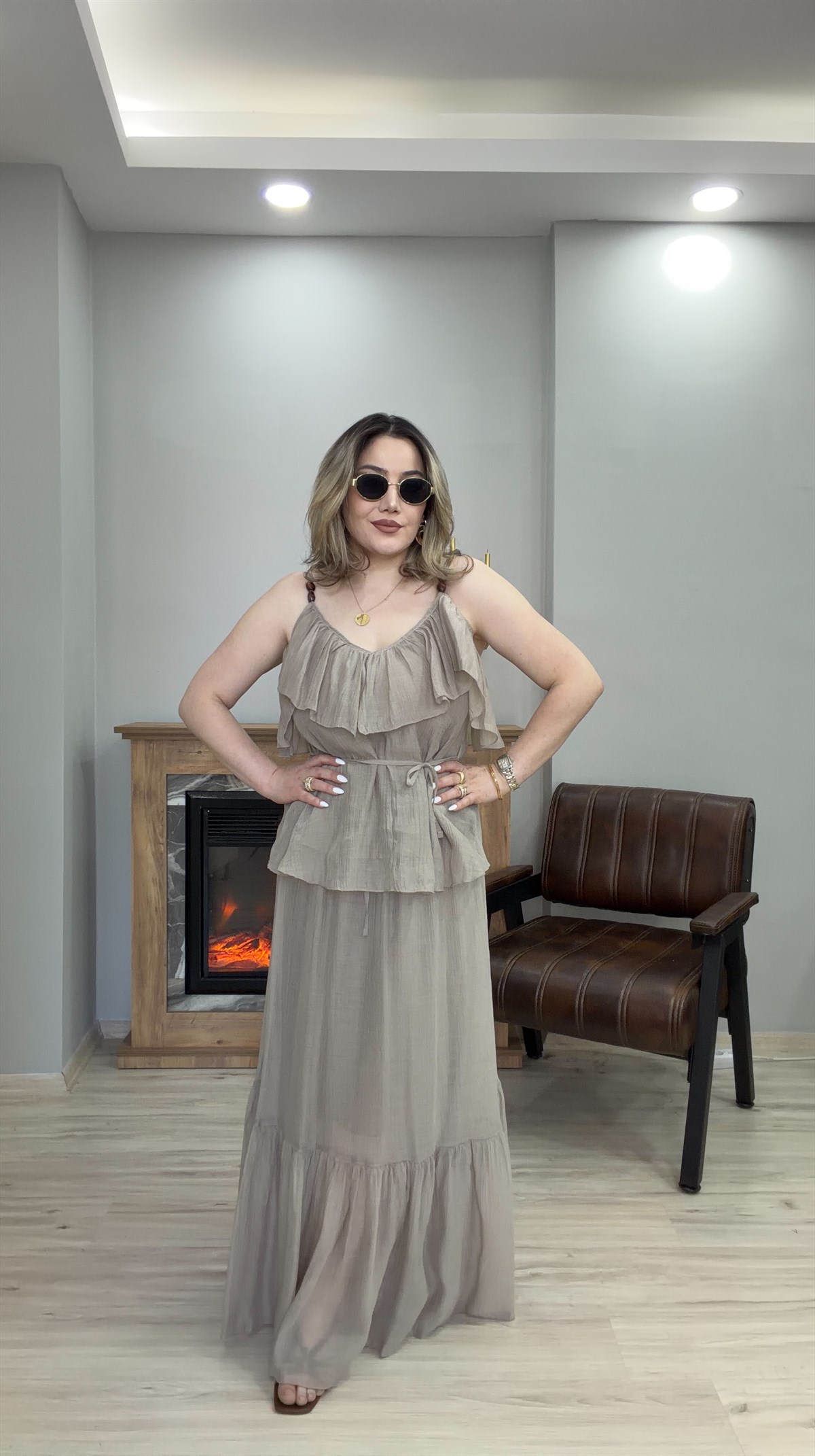 BELİ LASTİKLİ TENSEL ETEK TAŞ
