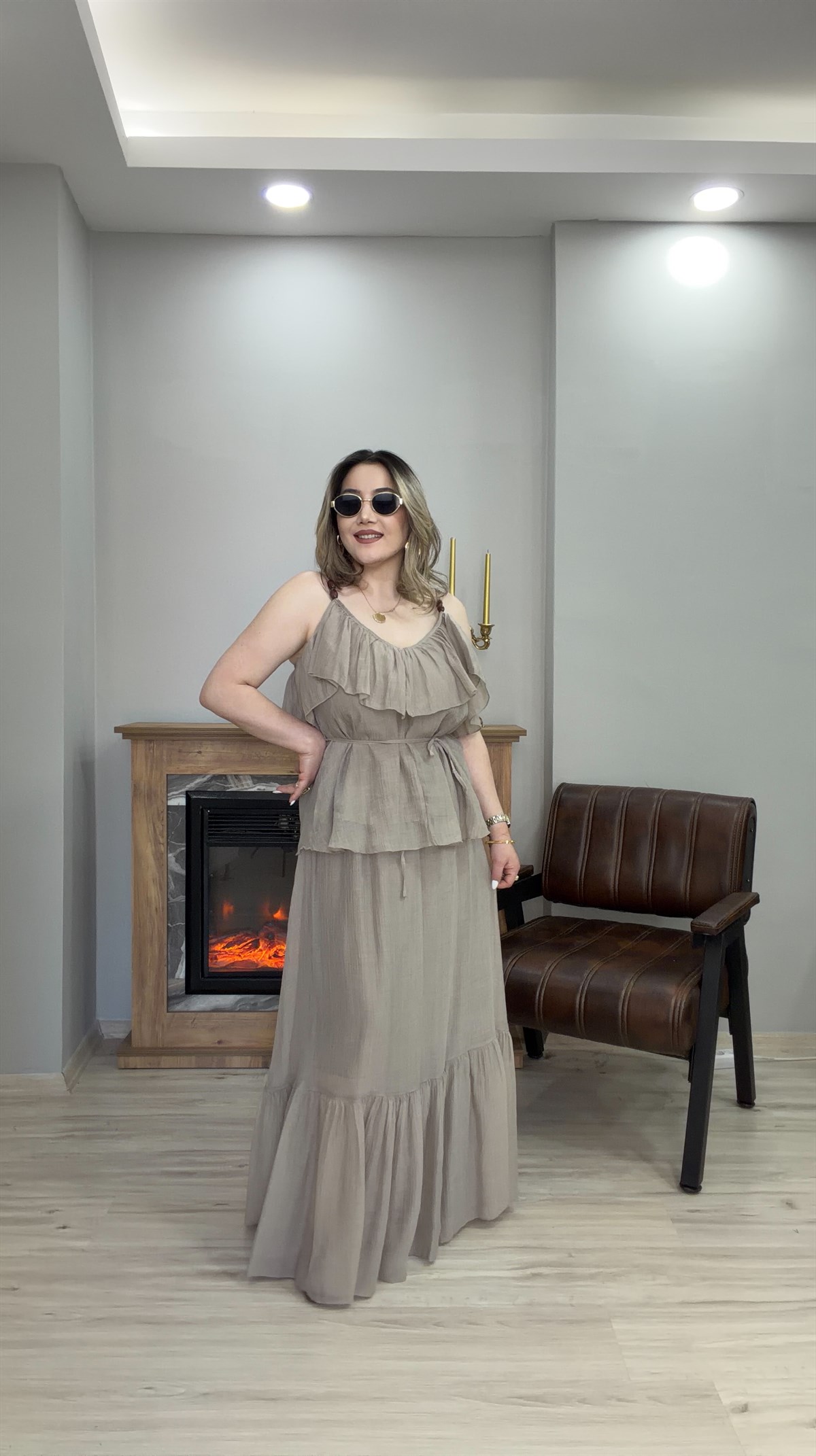 BELİ LASTİKLİ TENSEL ETEK TAŞ