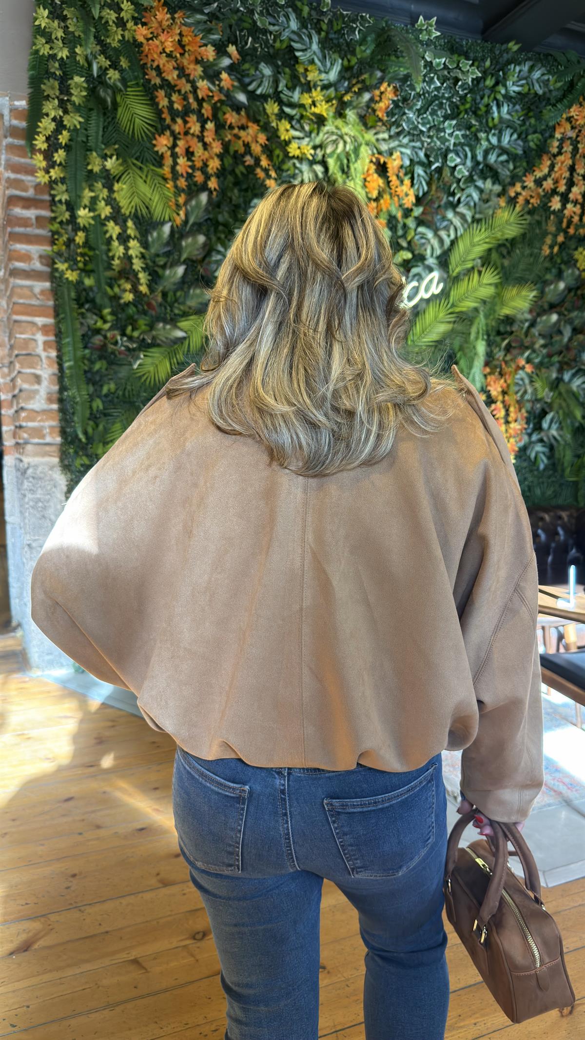 SUNİ BOMBER CEKET CAMEL