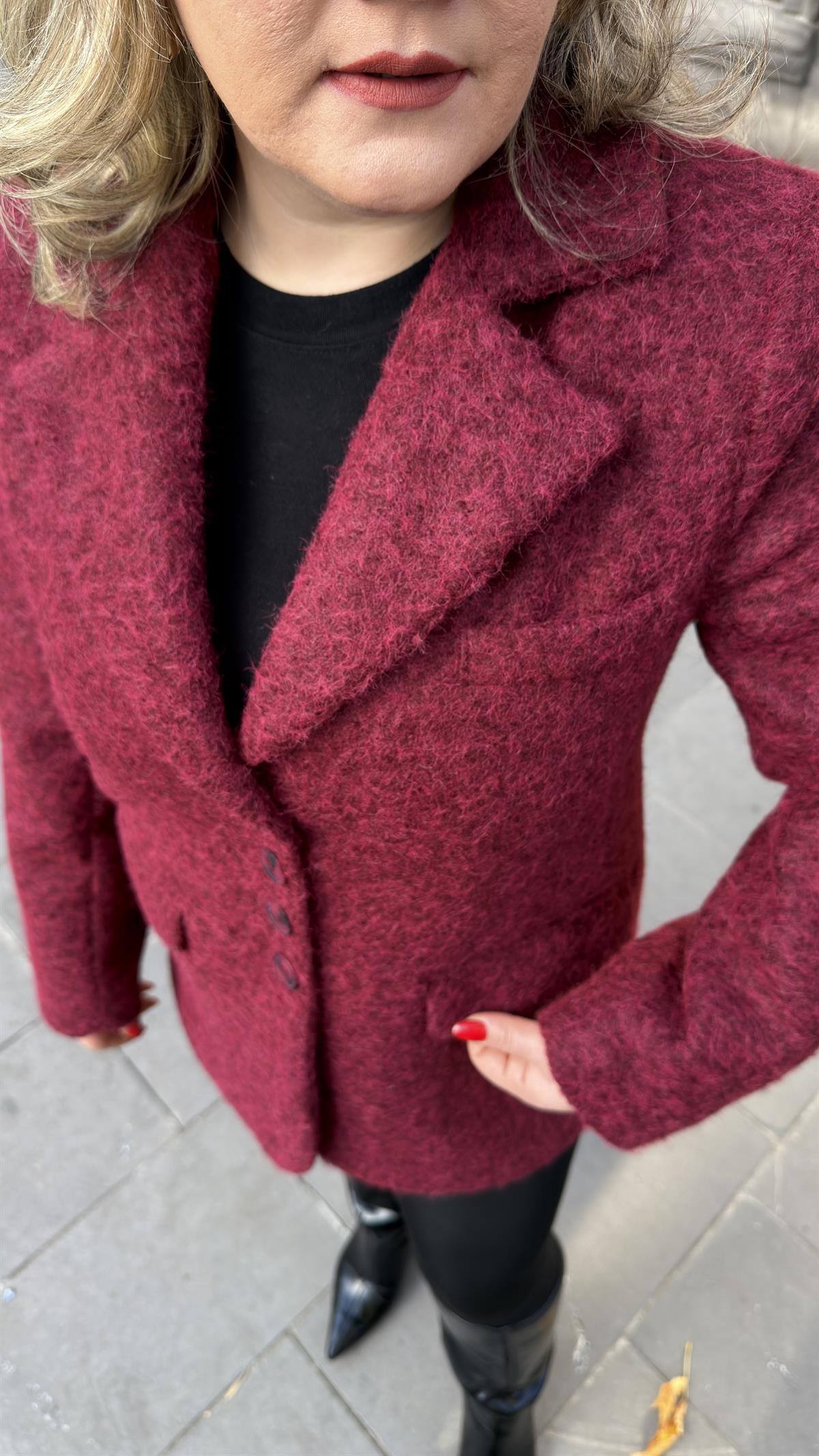 BUKLET BLAZER CEKET BORDO