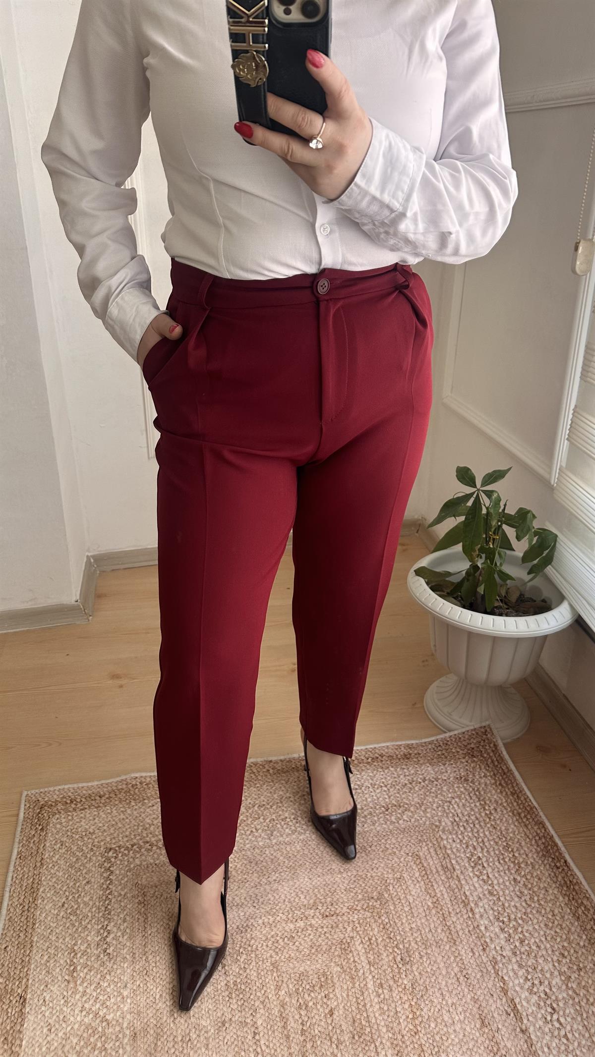 CARROT PANTOLONLU BLAZER CEKET TAKIM BORDO