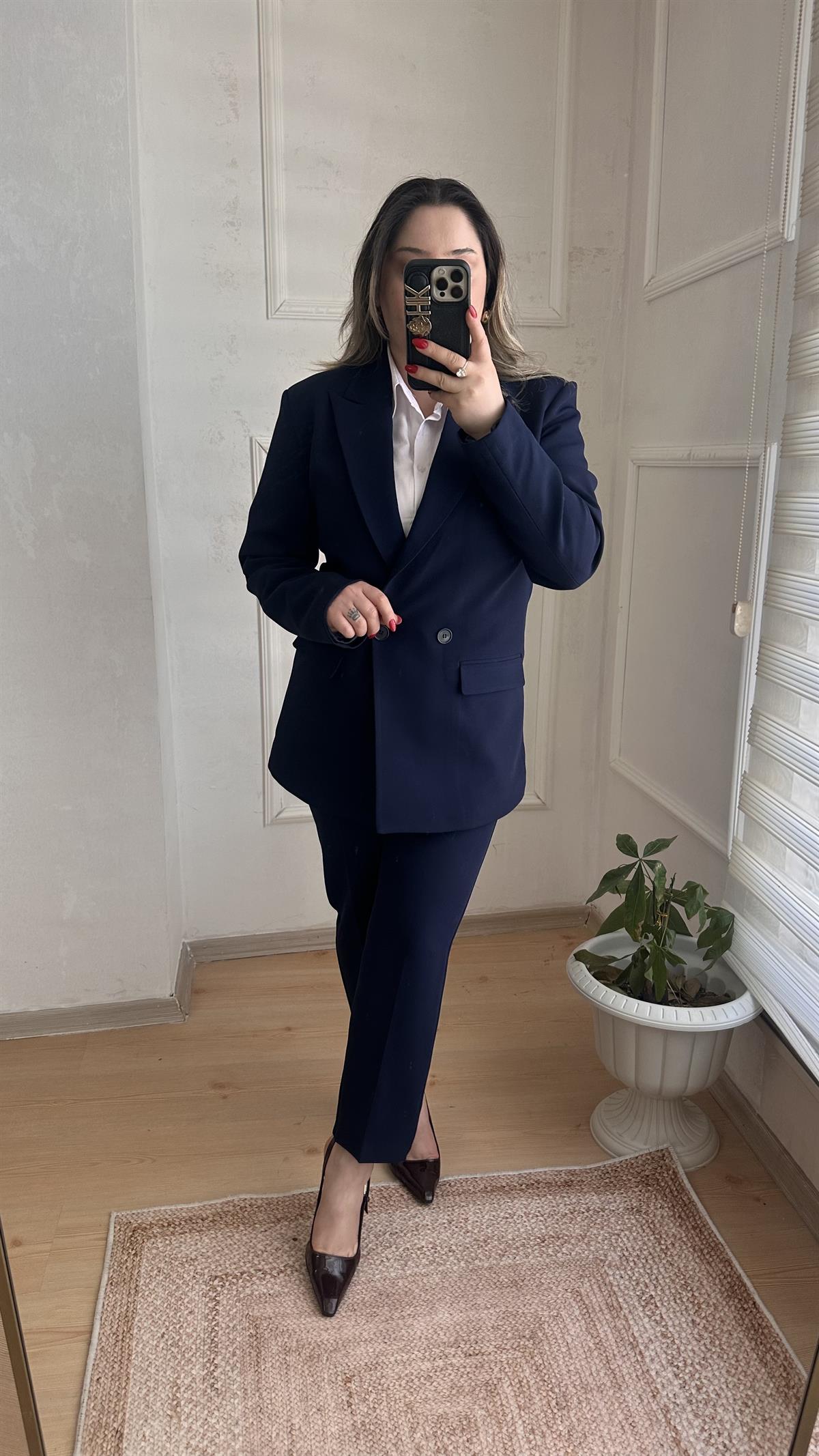 CARROT PANTOLONLU BLAZER CEKET TAKIM LACİVERT