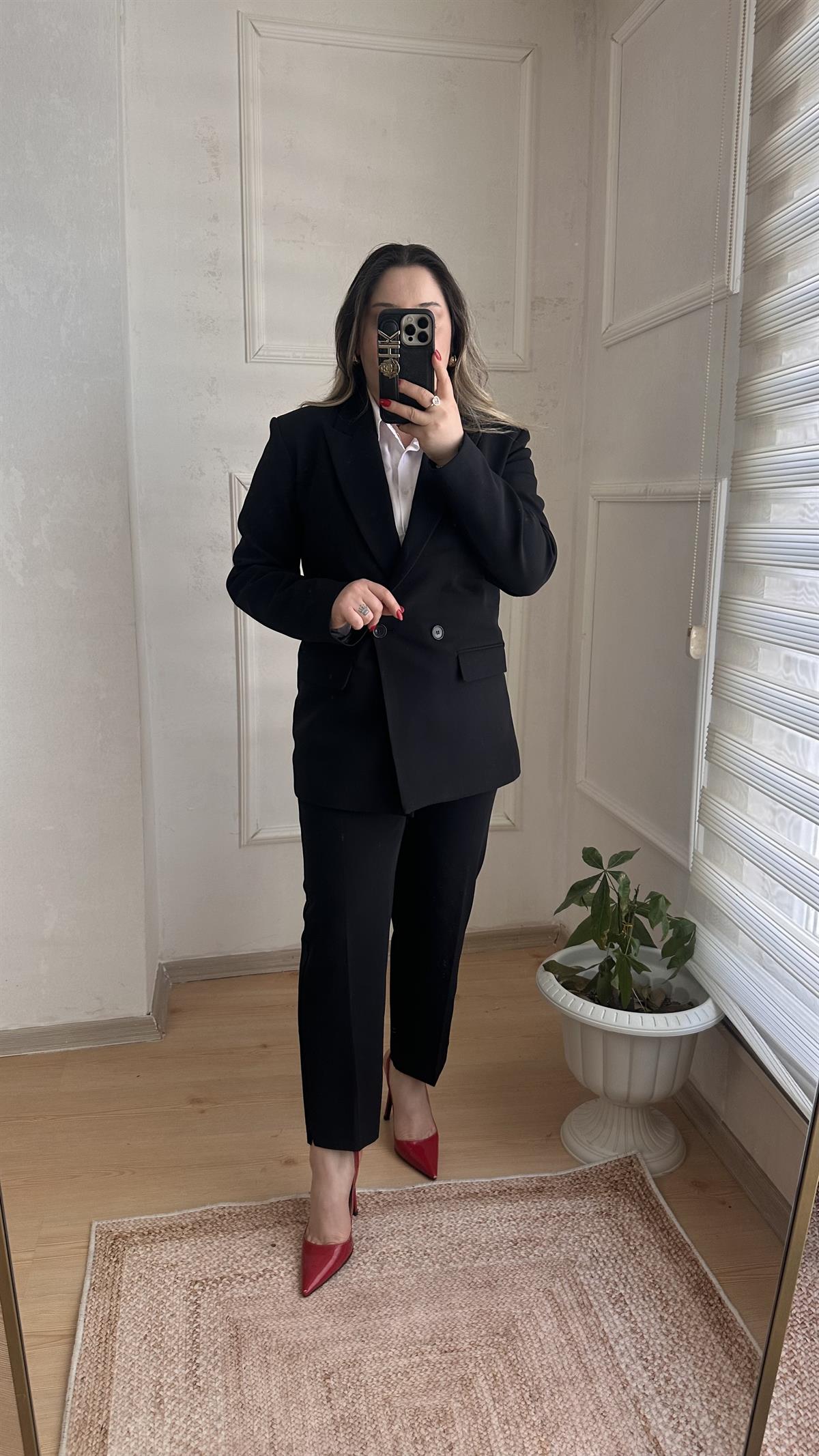 CARROT PANTOLONLU BLAZER CEKET TAKIM SİYAH