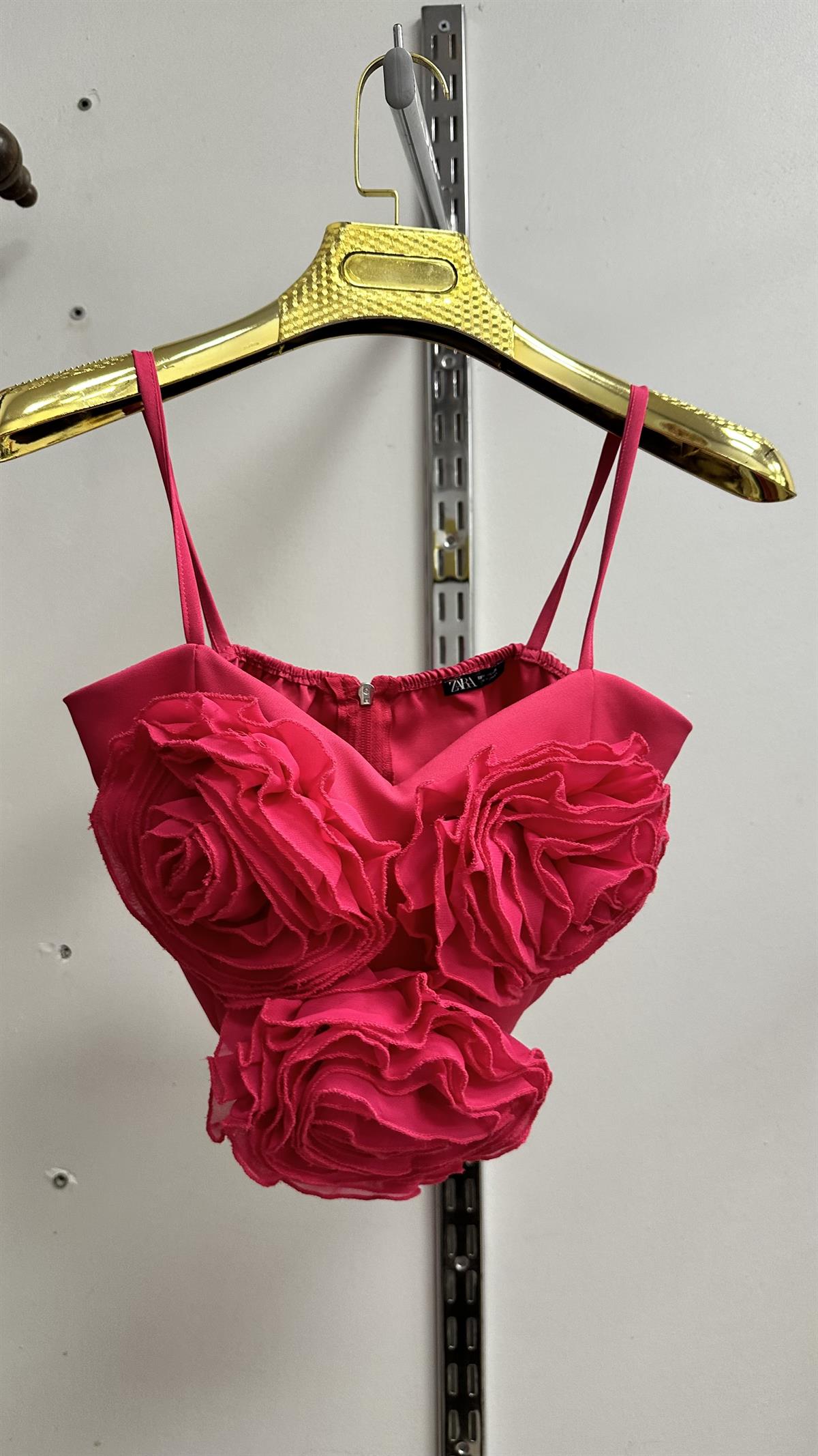 FUŞYA ROSE CROP BLUZ
