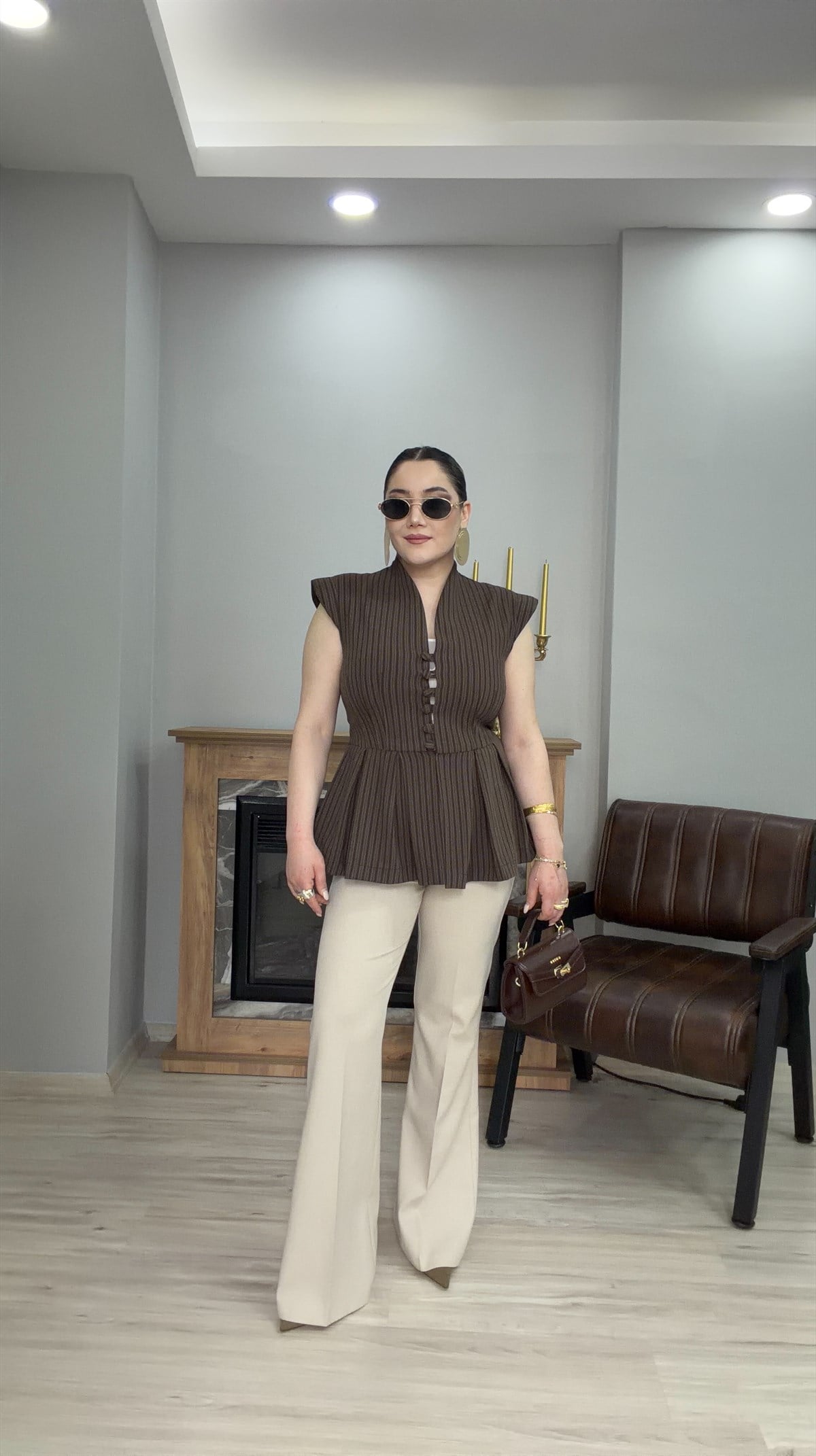 İSPANYOL PAÇA BEJ PANTOLON
