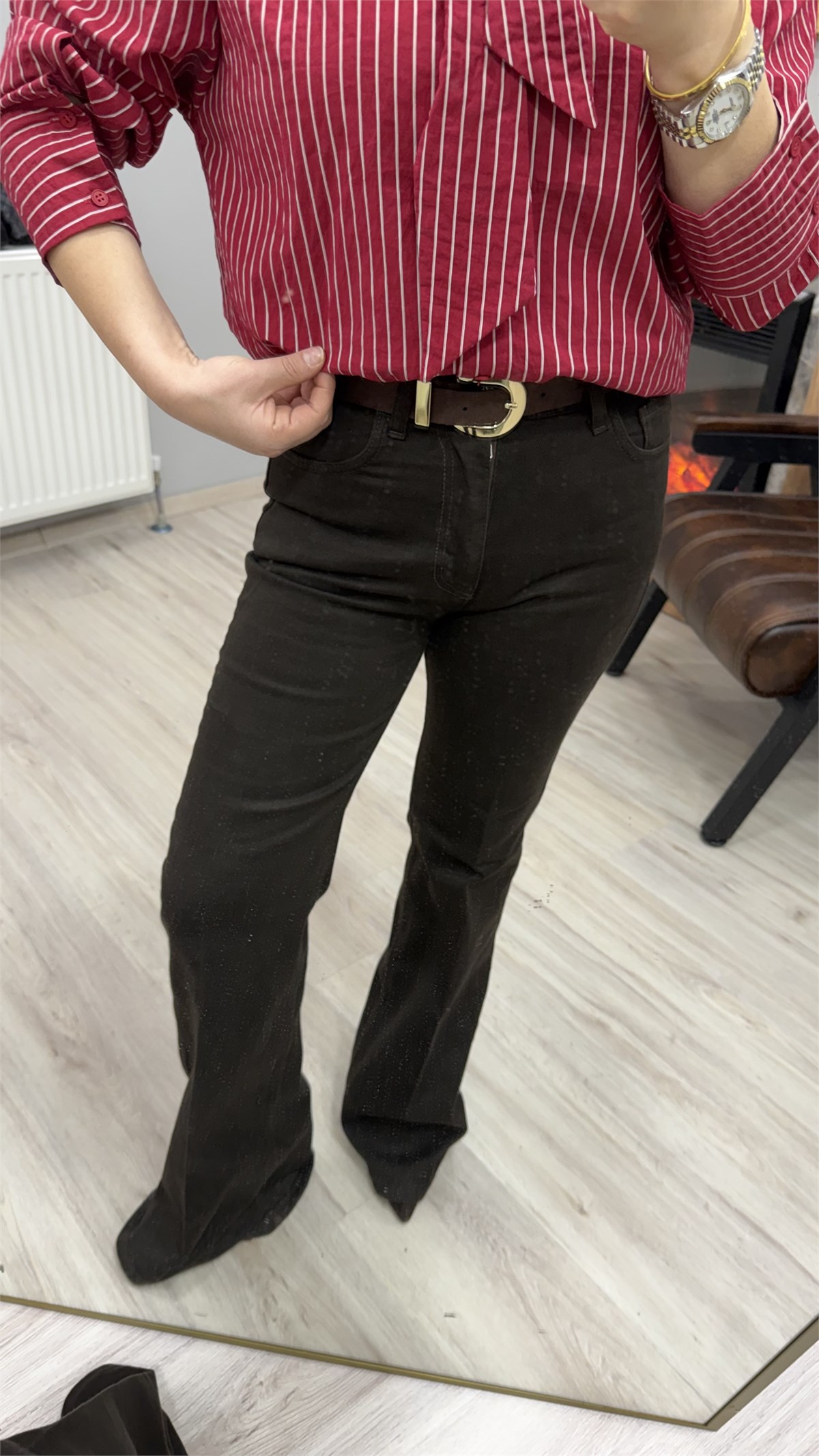 KAHVE KEMERLİ İSPANYOL JEAN