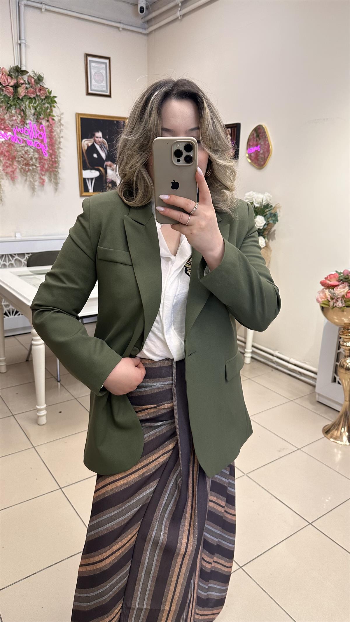 QUZU MARKA BLAZER CEKET HAKİ