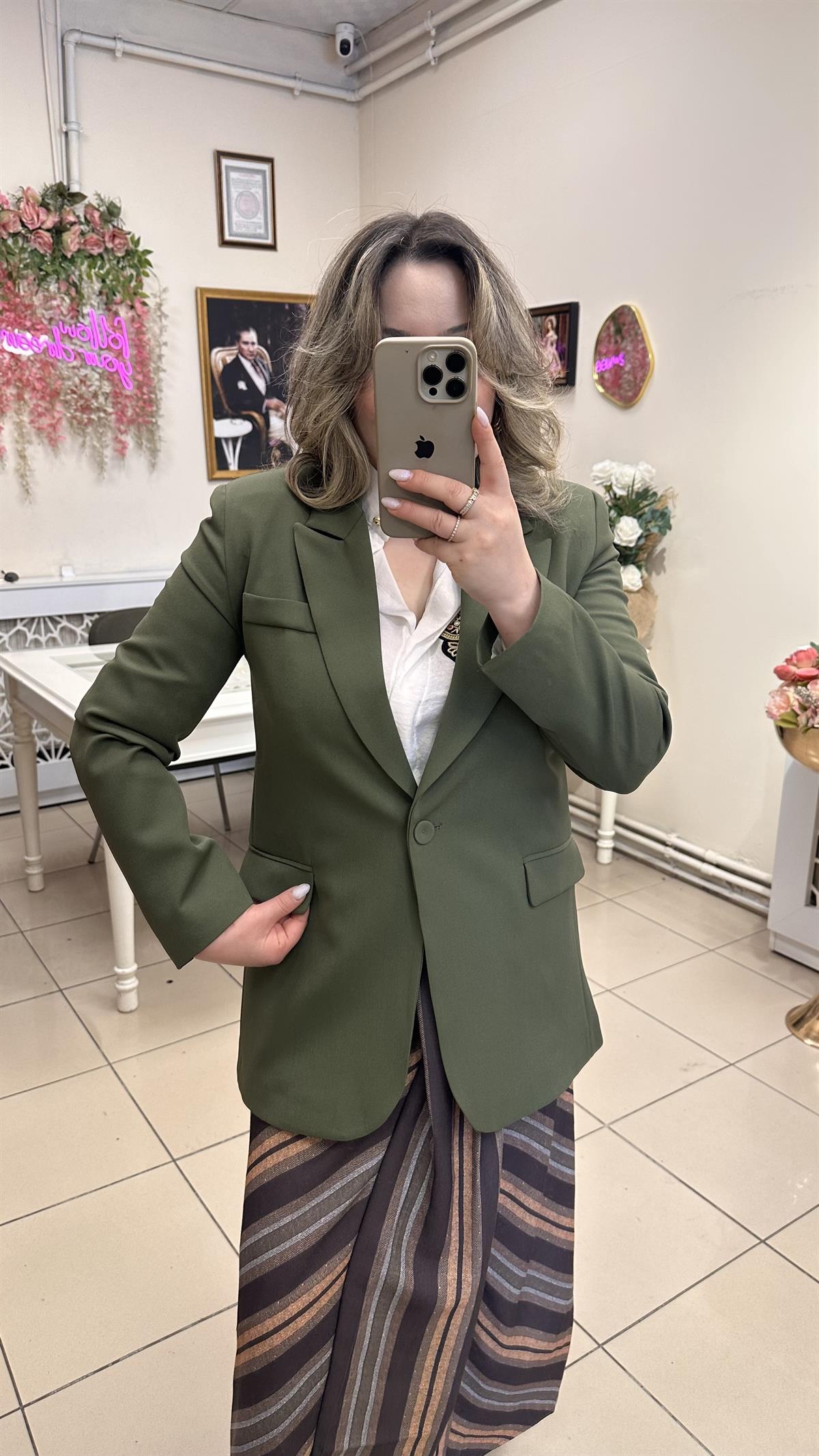 QUZU MARKA BLAZER CEKET HAKİ