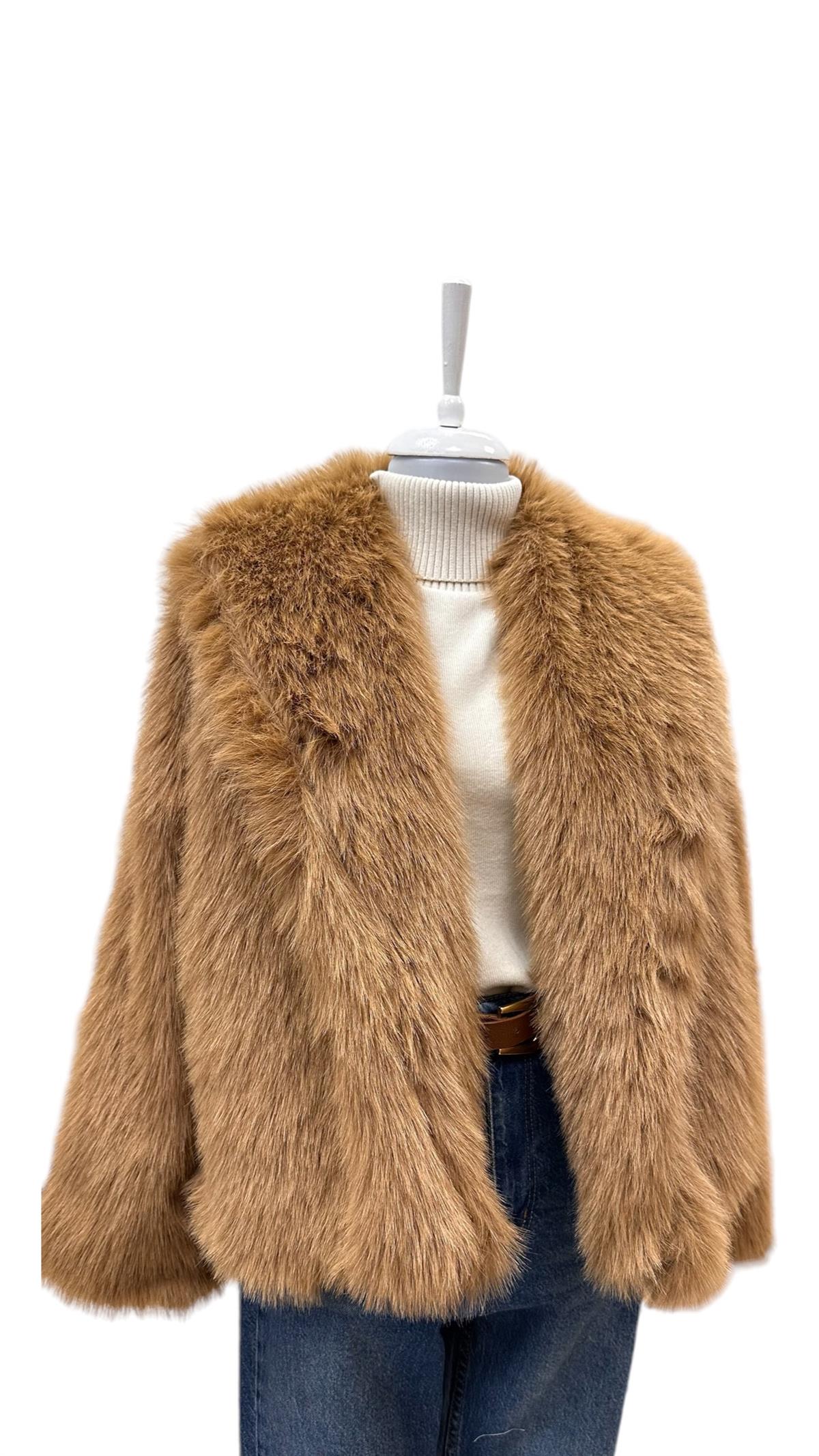 SUNİ KÜRK KABAN CAMEL HK COLLETION