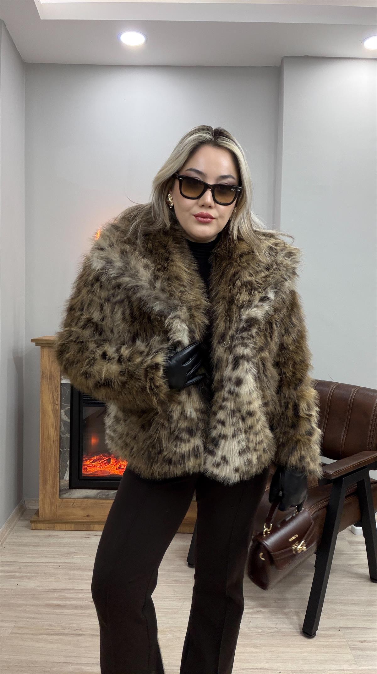 SUNİ KÜRK MONT LEOPAR 
