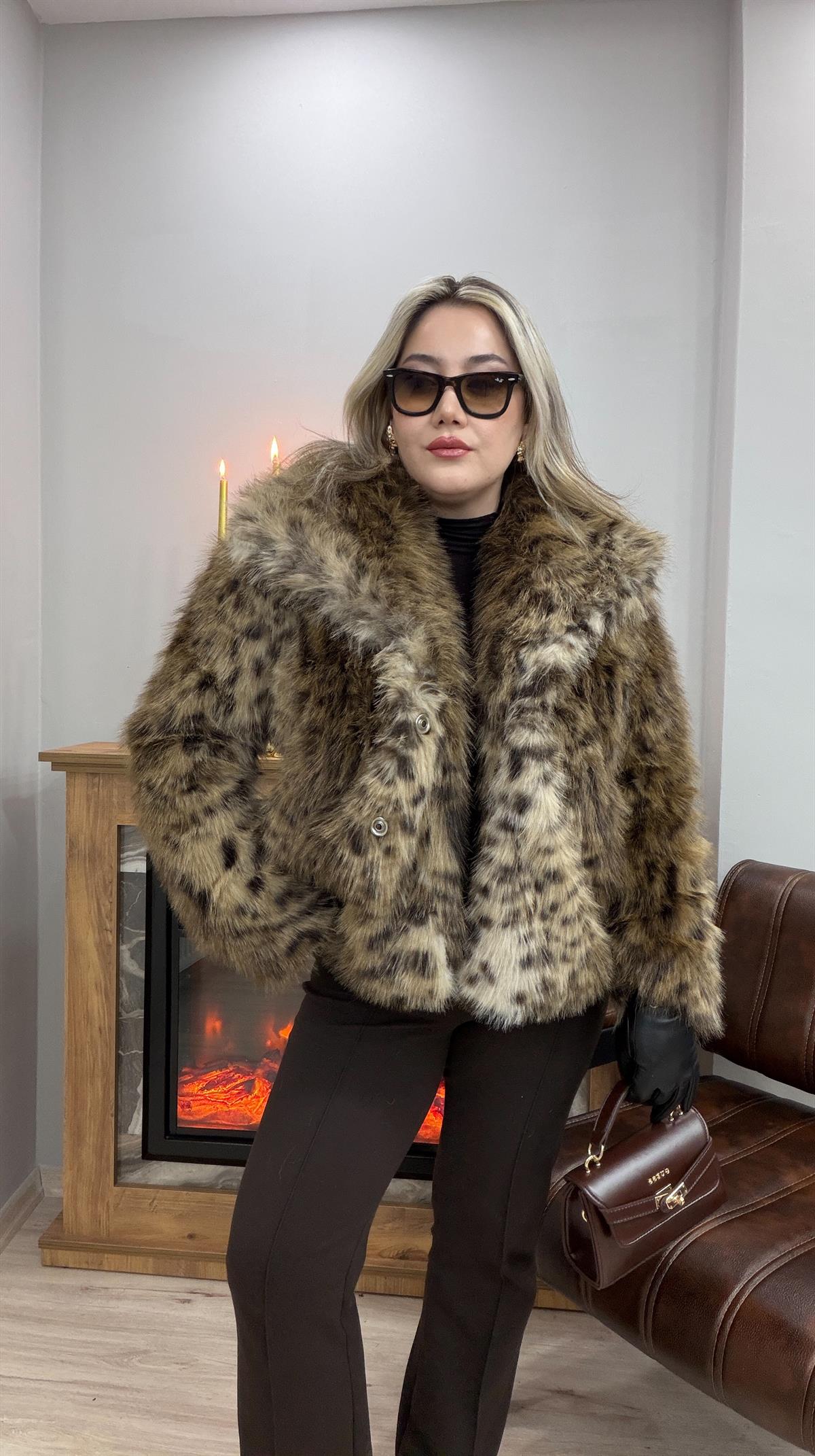 SUNİ KÜRK MONT LEOPAR 