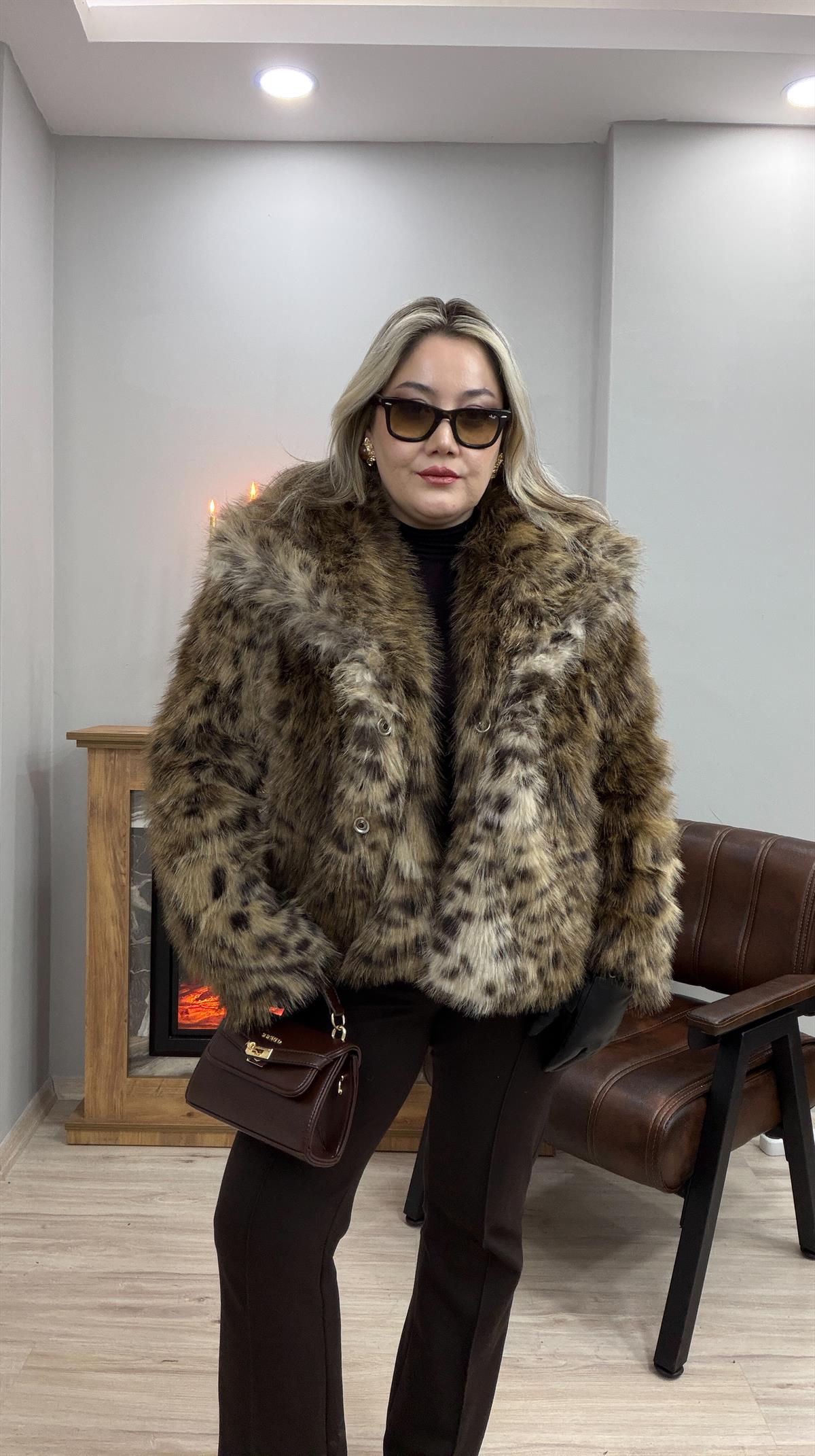SUNİ KÜRK MONT LEOPAR 
